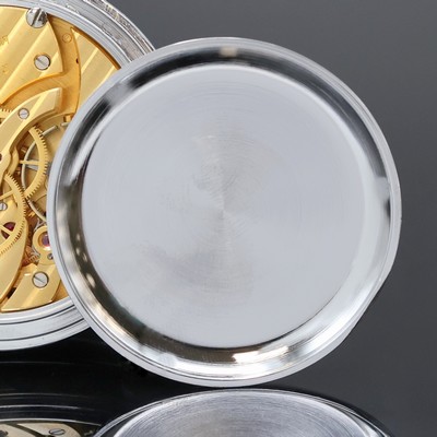 26918853d - POLJOT große Beobachtungsuhr im Nickelgehäuse, UDSSR um 1991, Boden u. Glasrand ...