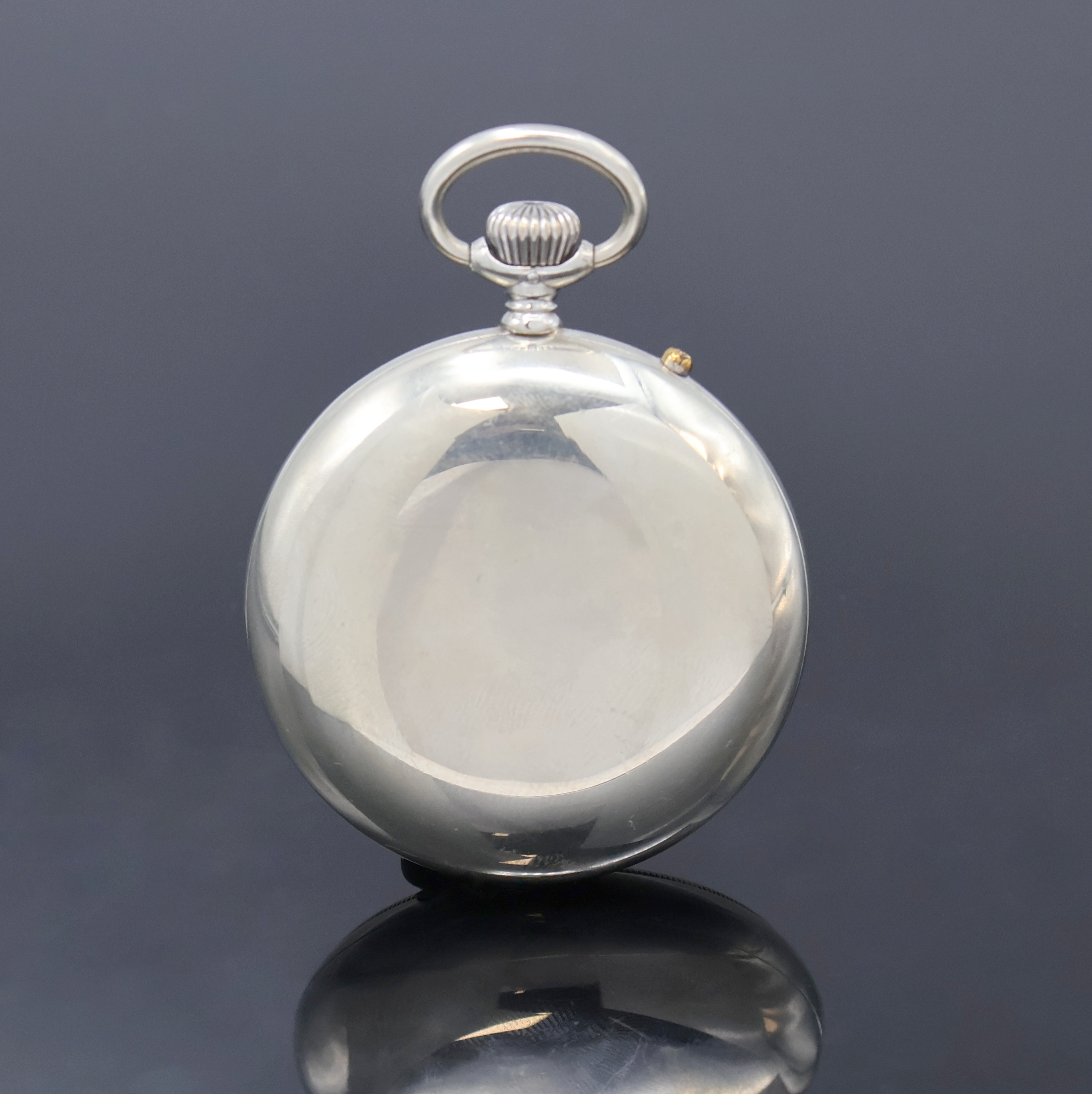 Detail a: J. ASSMANN Glashütte Taschenuhrwerk im neutralen Silbergehäuse, Deutschland um 1910, Geh. dell., Boden verschr., Emailzifferbl. m. röm. Zahlen, ...