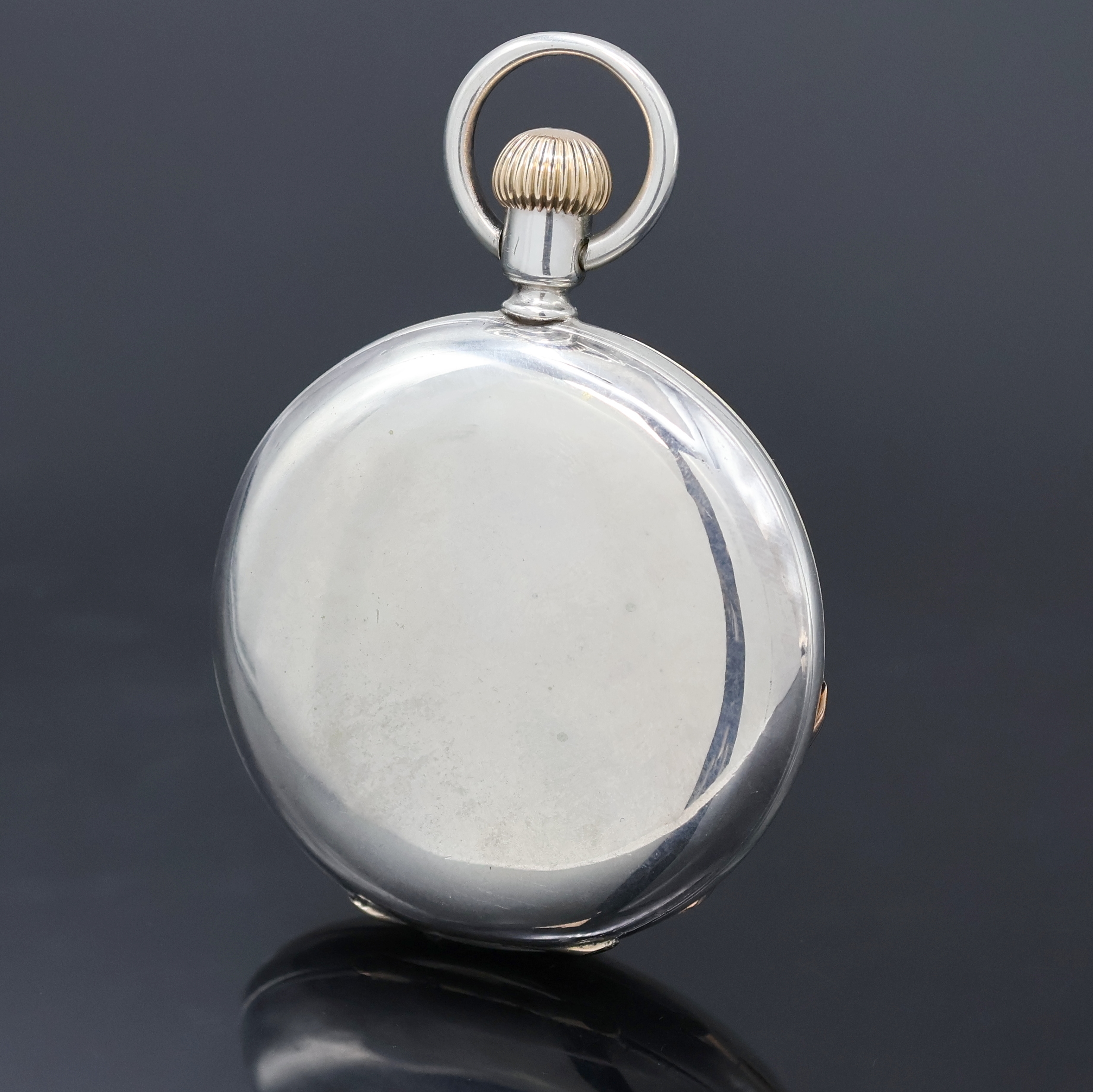 Detail a: J. ASSMANN Glashütte Herrensavonette in Silber, Deutschland um 1915, glattes Geh., Emailzifferbl. riss., röm. Zahlen, gebl. Zeiger, kl. Sek. b. 6, ...