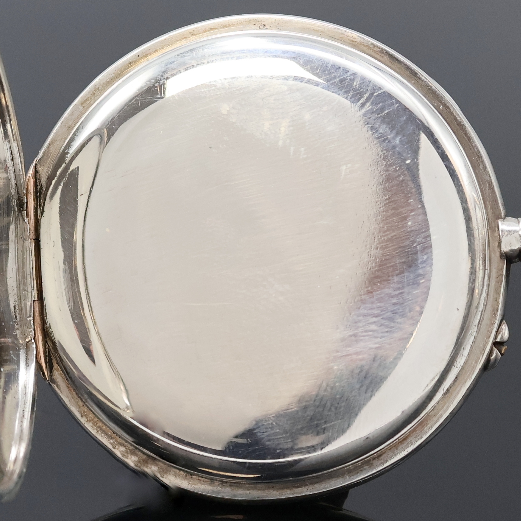 Detail a: DEUTSCHE PRÄZISIONSUHR ORIGINAL GLASHÜTTE offene Taschenuhr in Silber, Deutschland um 1920, glattes Geh., Emailzifferbl. besch., Breguet-Zahlen, ...