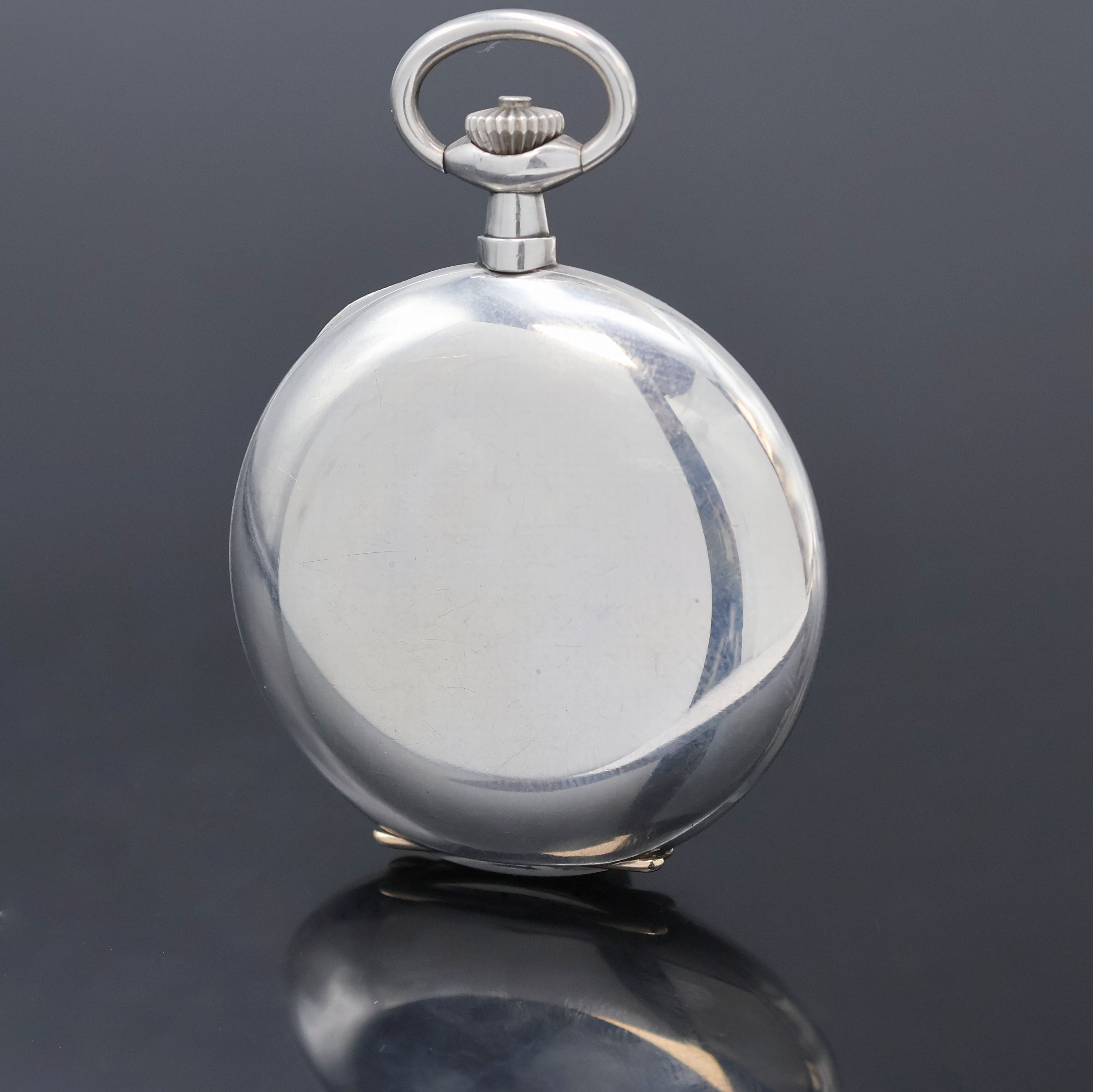 Detail a: DEUTSCHE PRÄZISIONSUHR ORIGINAL GLASHÜTTE Herrensavonette in Silber, Deutschland um 1925, glattes Geh., Goldscharniere, Emailzifferbl. m. ...