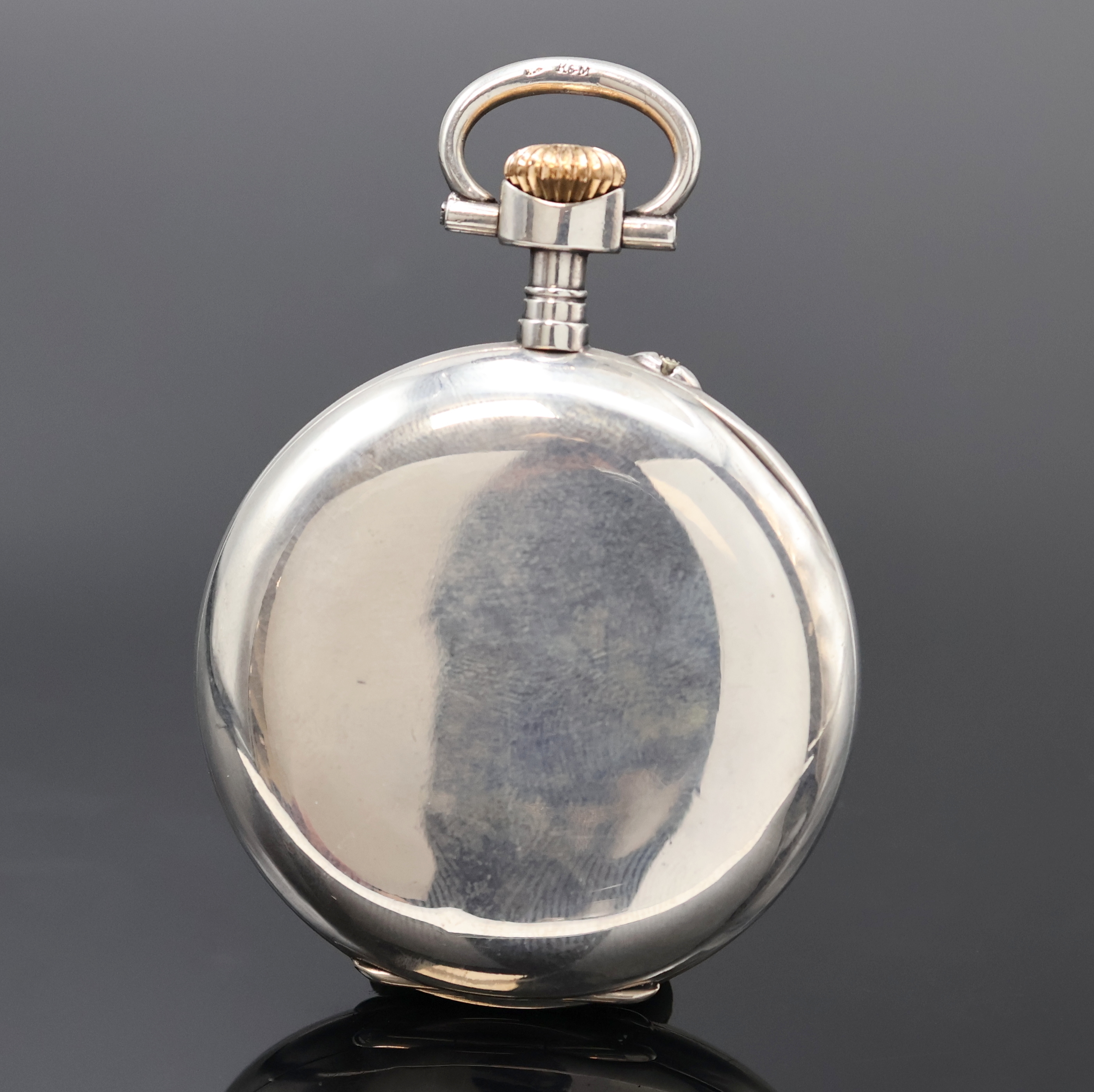 Detail a: PHILIPPE DUBOIS & FILS offene Silbertaschenuhr, Schweiz um 1900, glattes Geh. m. gestuftem Pendant, auf Cuvette bez. Chronometre, im Deckel eingel. ...