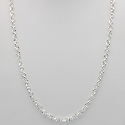 26918900a - Ankercollier, 925er Silber, Karabinerschl., L. ca. 60 cm