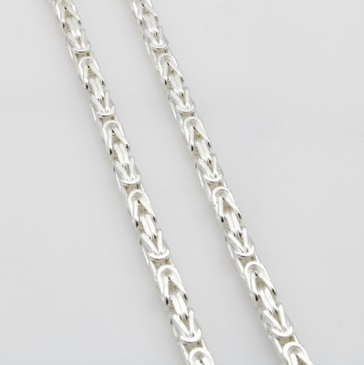 Image 26918957 - Königskette, 925er Silber, diamantiert, Karabinerschl., L. ca. 61 cm