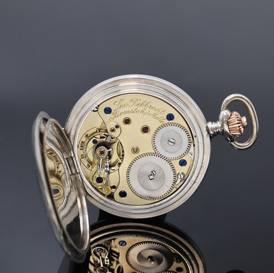 26918961f - GLASHÜTTER PRÄZISIONS UHRENFABRIK AG / LEO DEBBRECHT Herrensavonette in Silber, ...