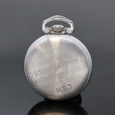 26918967a - HAMILTON amerikanische B-Uhr mit Zentral- Sekunde, USA um 1940, beids. verschr. ...