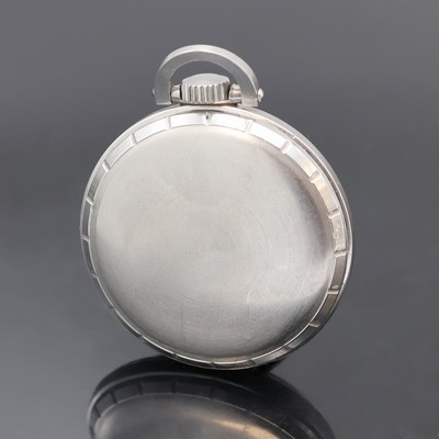 26918968a - HAMILTON Railway Special offene Taschenuhr in Stahl, USA um 1940, Boden u. Glasrand ...