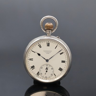 Image W. MATTHEWS, Coventry B-Uhr mit Broad-Arrow in Silber, London Hallmark 1914, schweres ...