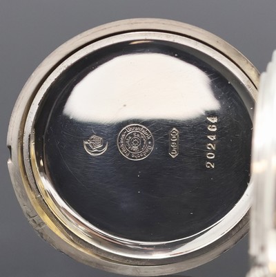 26918975e - DEUTSCHE PRÄZISIONSUHR ORIGINAL GLASHÜTTE offene Taschenuhr in Silber, Deutschland um ...