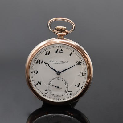 Image IWC offene Silbertaschenuhr Kaliber 67, Schweiz um 1959, guill. Scharniergeh. m. verg. ...