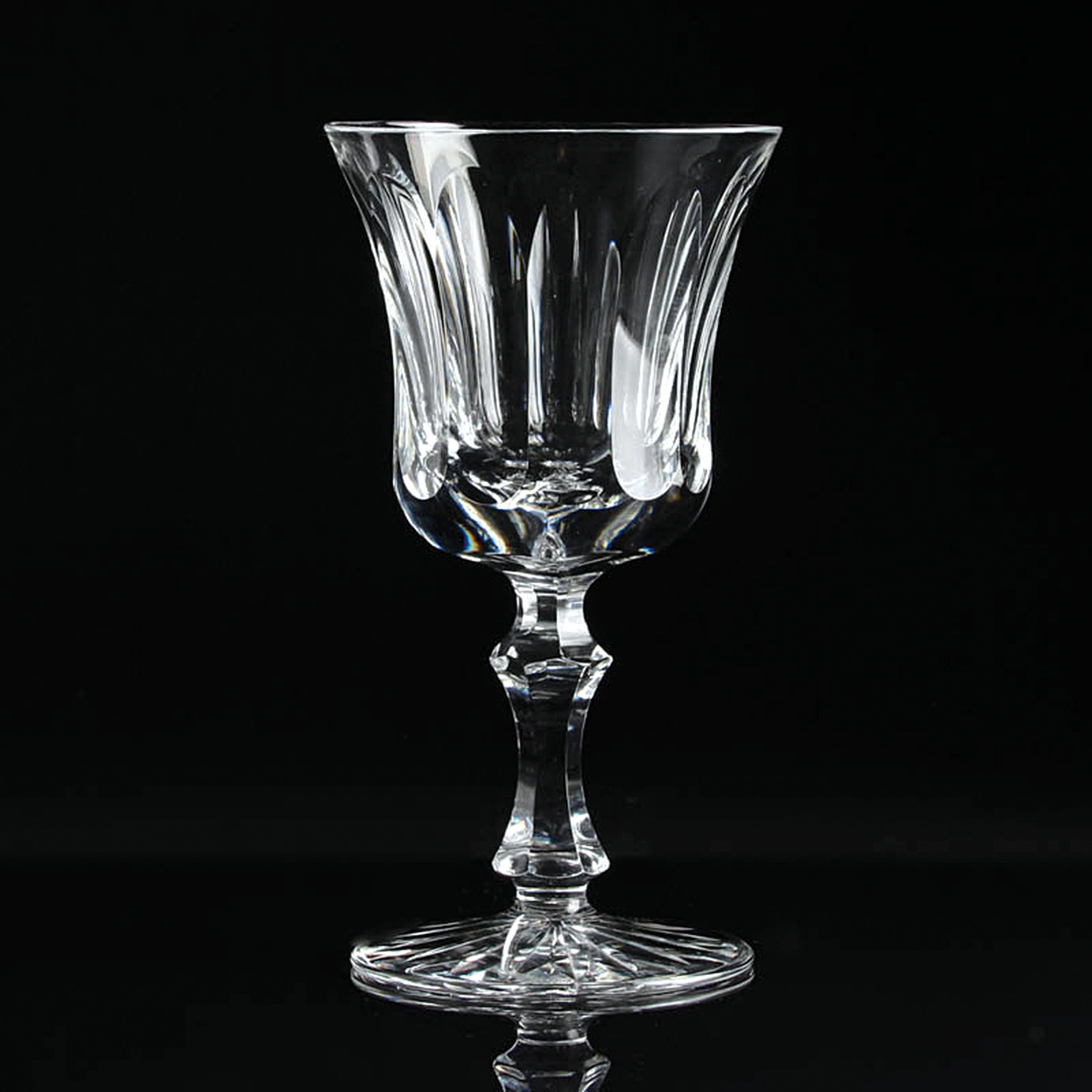 Detail e: Glasset Costa Lunga, Waterford Glass Limited, Irland, farbloses Glas, 6 Rotweingläser, 6 Champagnerschalen, H. 14/17 cm