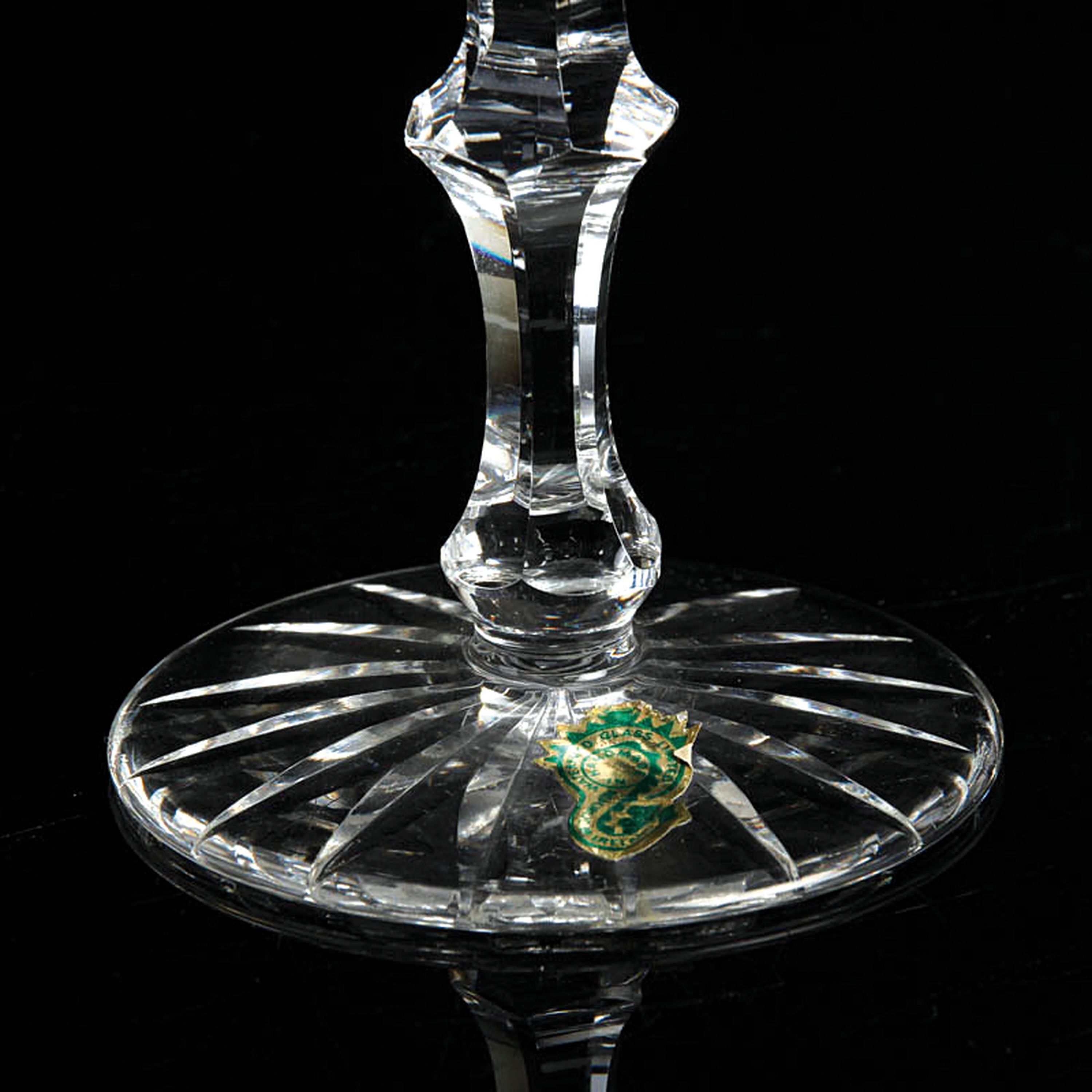 Detail j: Glasset Costa Lunga, Waterford Glass Limited, Irland, farbloses Glas, 6 Rotweingläser, 6 Champagnerschalen, H. 14/17 cm