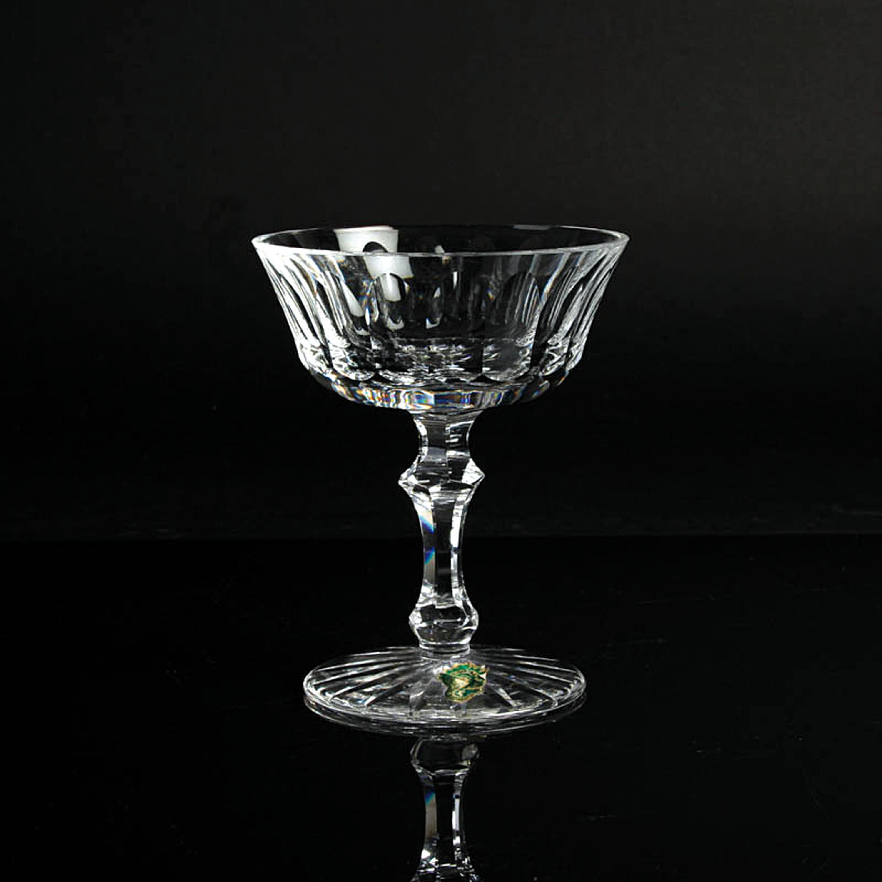 Detail k: Glasset Costa Lunga, Waterford Glass Limited, Irland, farbloses Glas, 6 Rotweingläser, 6 Champagnerschalen, H. 14/17 cm