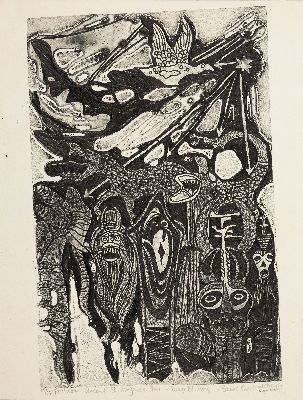 Image 26919020 - Bruce Onobrakpeya, geb. 1932, zeitgenössischernigerianischer Künstler, 2 ...