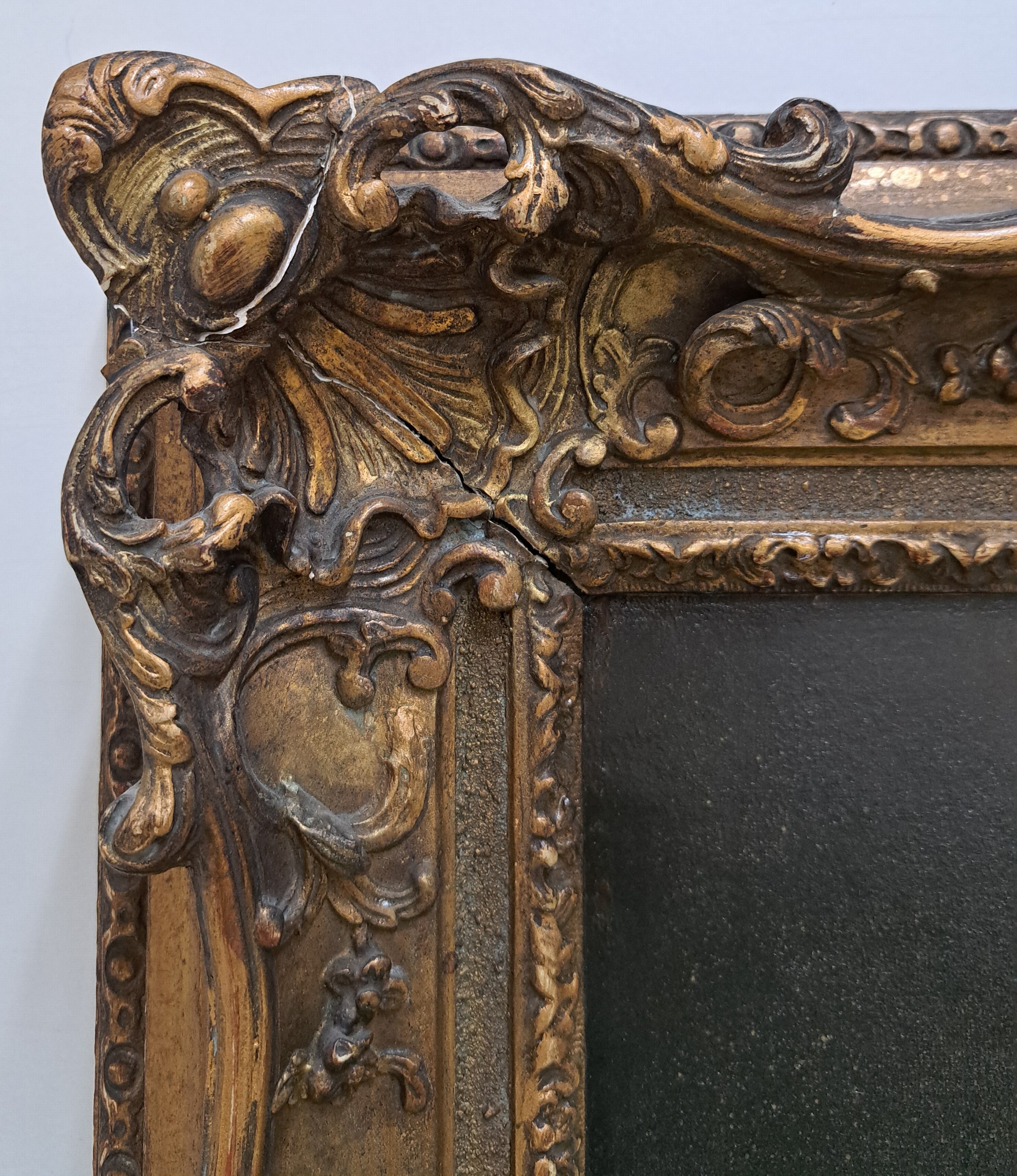 Detail b: Zuschreibung: George Moreland, 1763 London-1804 Brighton, The effects of youthful ...., so verso auf zwei alten Etiketten betitelt und bez. George ...