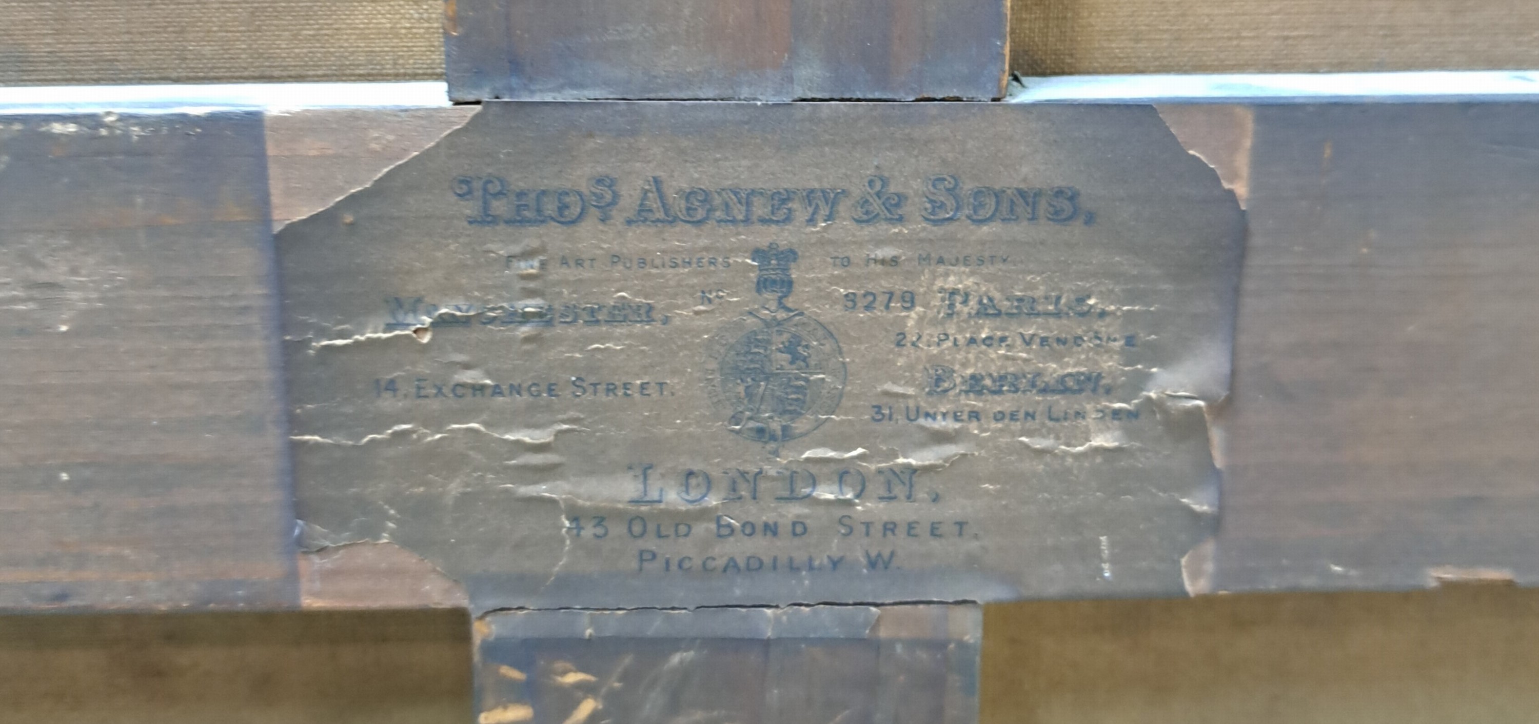 Detail t: Zuschreibung: George Moreland, 1763 London-1804 Brighton, The effects of youthful ...., so verso auf zwei alten Etiketten betitelt und bez. George ...