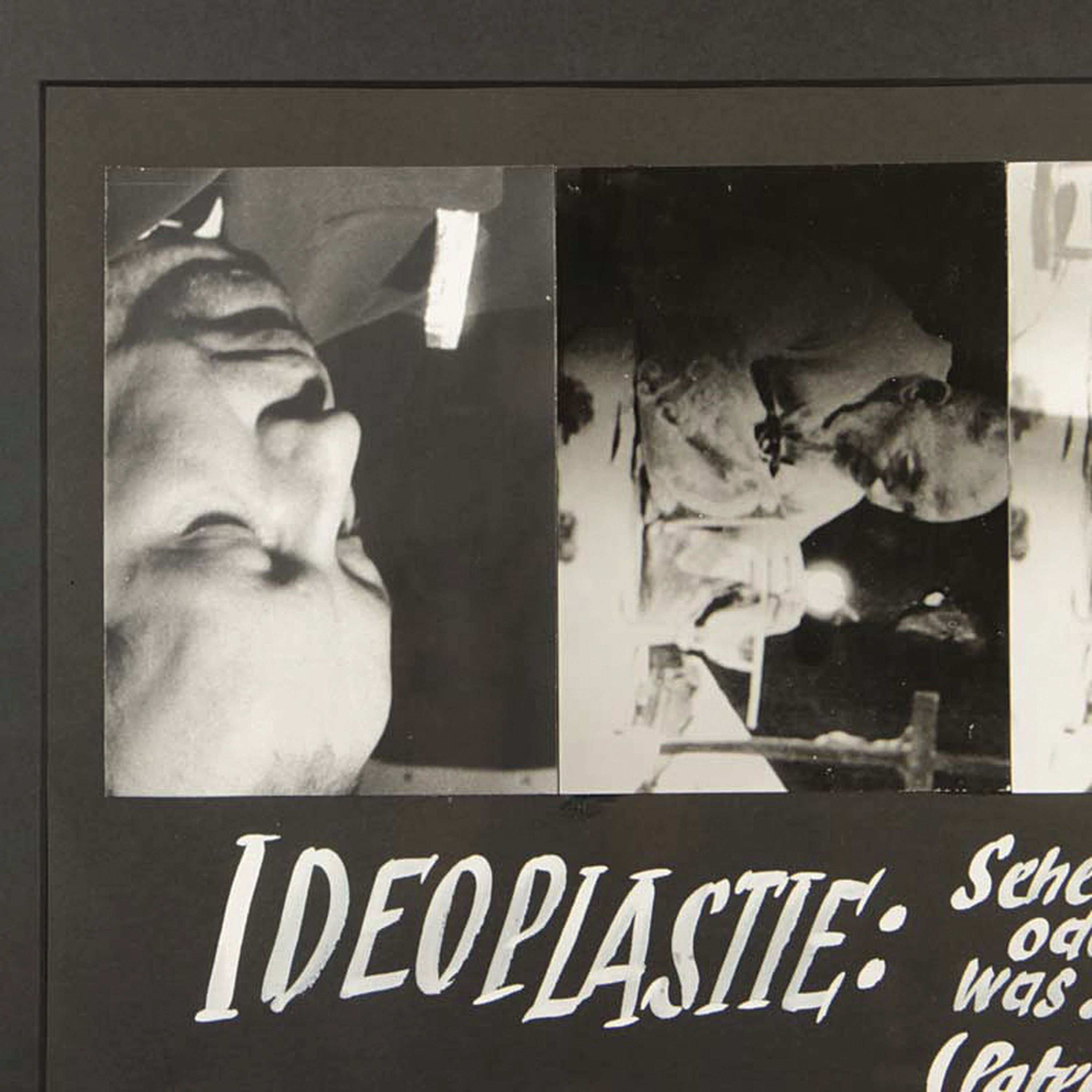 Detail a: Anna und Bernhard Blume, Ideoplastie: Sehe cih oder was sieht ? Pater Pio 74, drei s/w Fotografien montiert, ca. 42x30cm, PP, u.GL., R. ca. 55x43cm