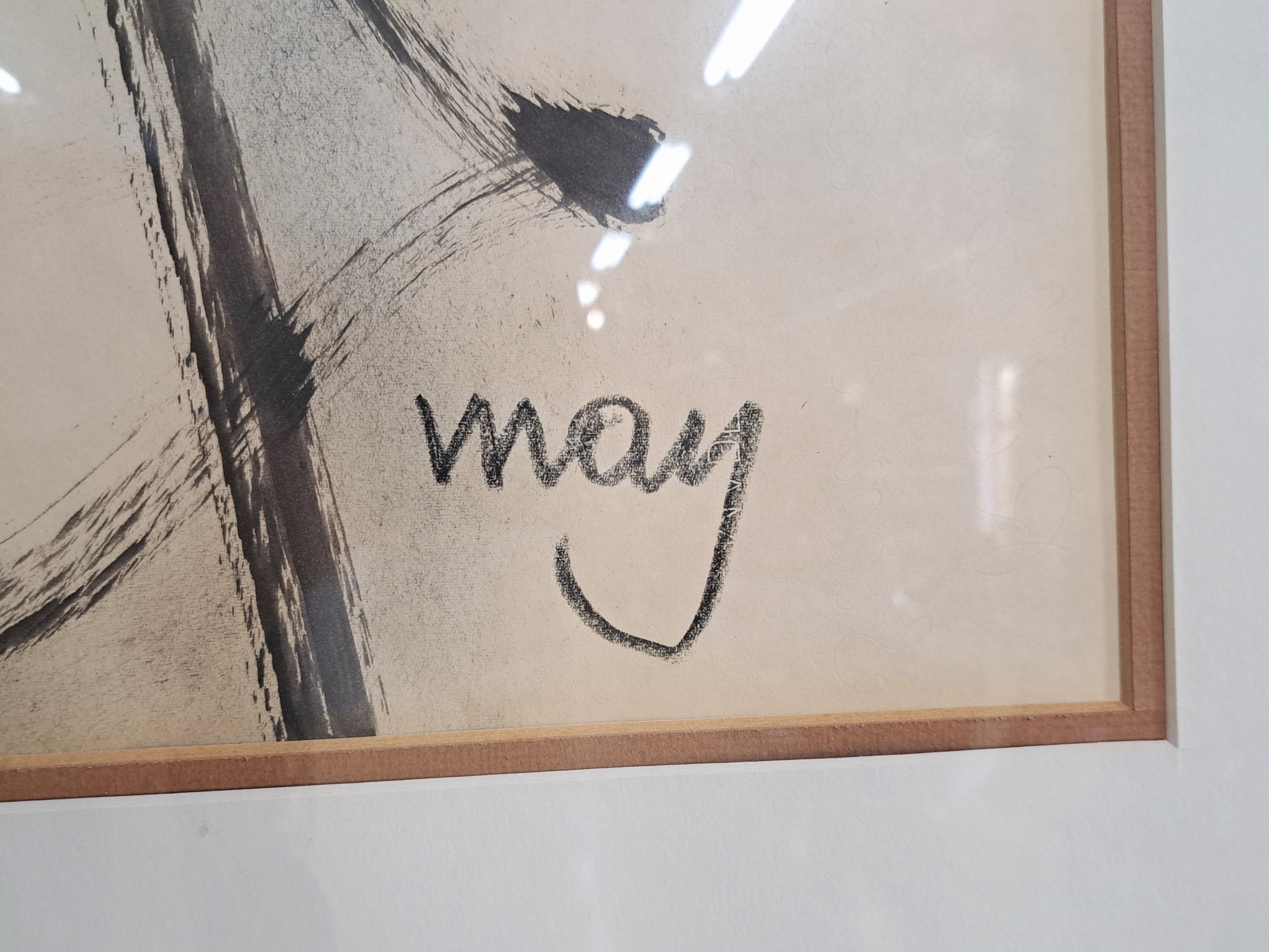 Detail a: Karl May, 1901-1976, deutsch-kanadischer Expressionist, Orientalin, verso auf Etikett so betitelt, Tuschpinselzeichnung, signiert, ca. 82x60cm, PP, ...
