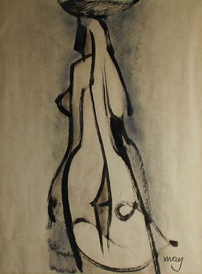 Image Karl May, 1901-1976, deutsch-kanadischer Expressionist, Lolita-später, verso auf ...