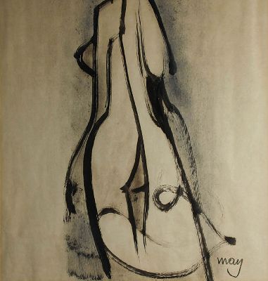 26919175b - Karl May, 1901-1976, deutsch-kanadischer Expressionist, Lolita-später, verso auf ...