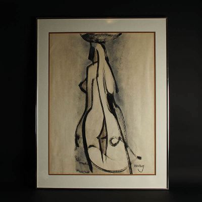 26919175k - Karl May, 1901-1976, deutsch-kanadischer Expressionist, Lolita-später, verso auf ...