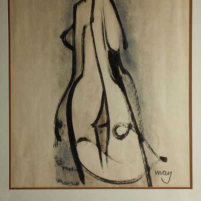 26919175m - Karl May, 1901-1976, deutsch-kanadischer Expressionist, Lolita-später, verso auf ...