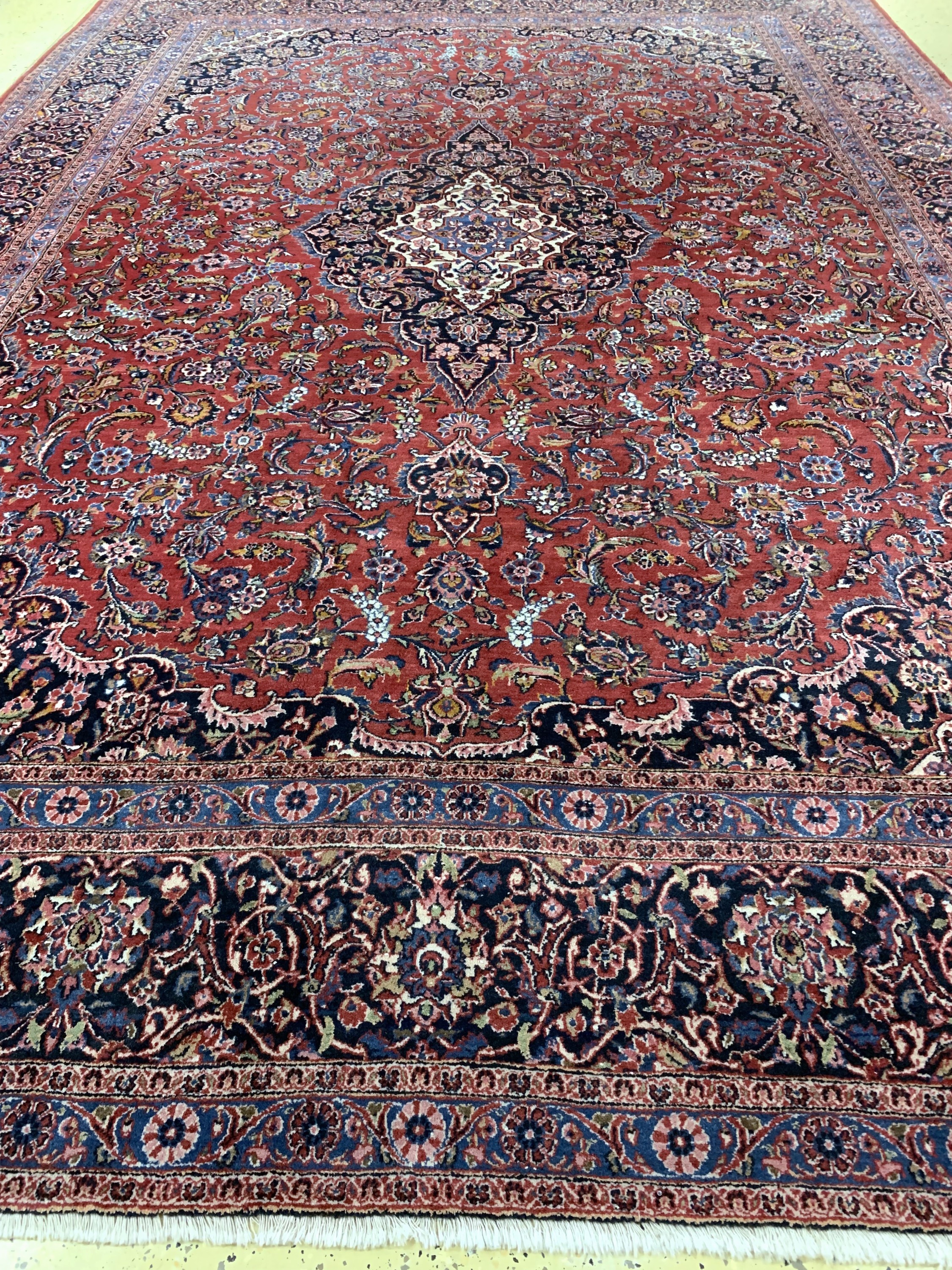Detail f: Keschan fein, Persien, Mitte 20.Jhd, Wolle auf Baumwolle, ca. 395 x 282 cm, verkürzt, EHZ: 2