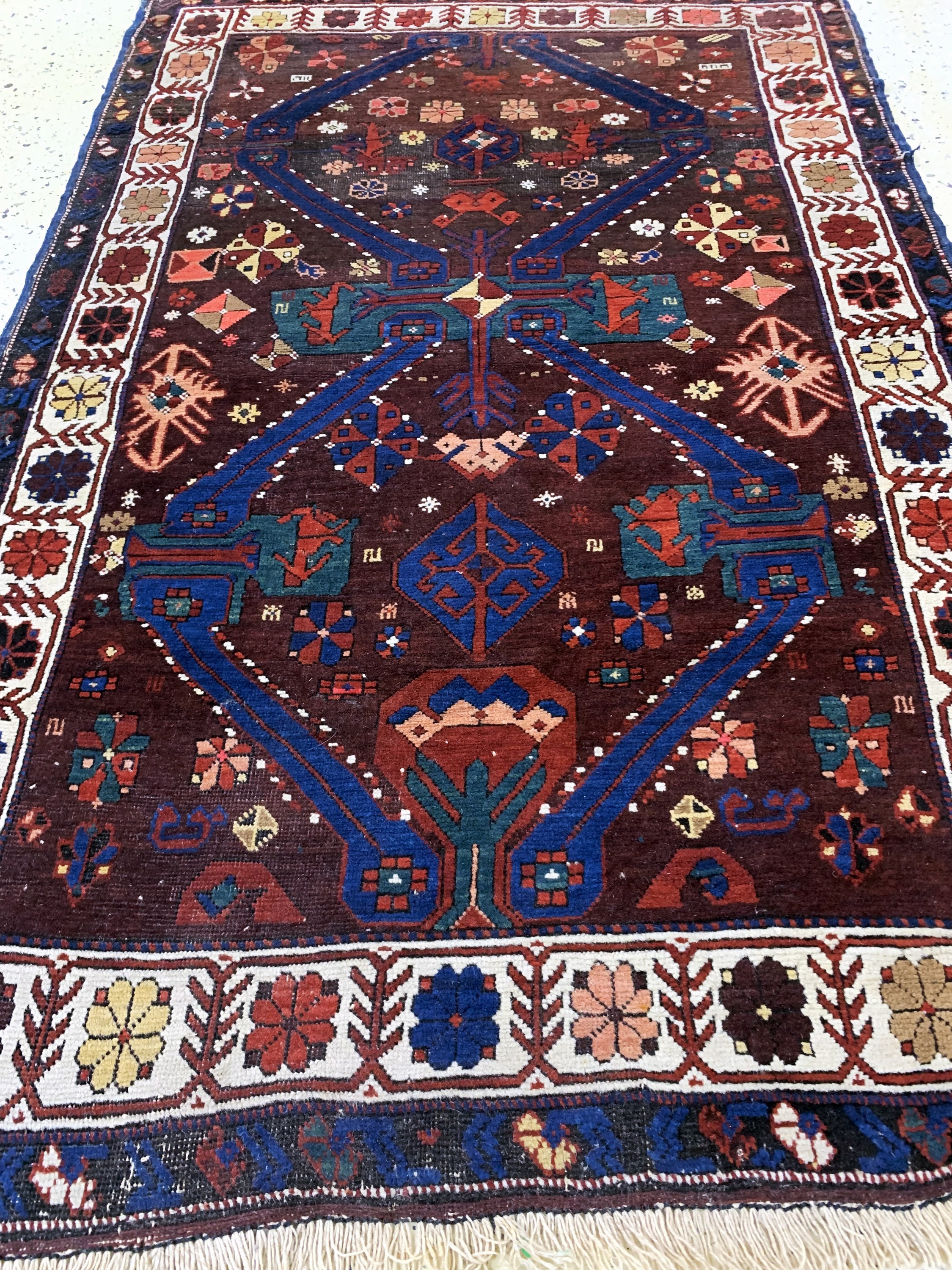 Detail d: Kazak antik, Kaukasus, 19.Jhd, Wolle auf Wolle, ca. 167 x 110 cm, EHZ: 3