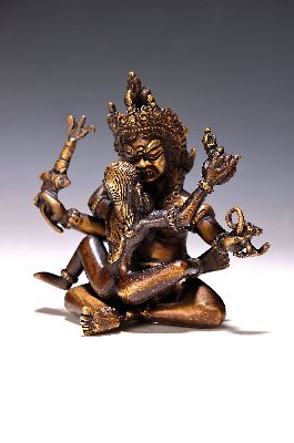 Image 26919624 - Tathagata Vajrasattva in yab-yum, Nepal, 20.Jh., Bronze, 2-tlg., H. 12,5 cm