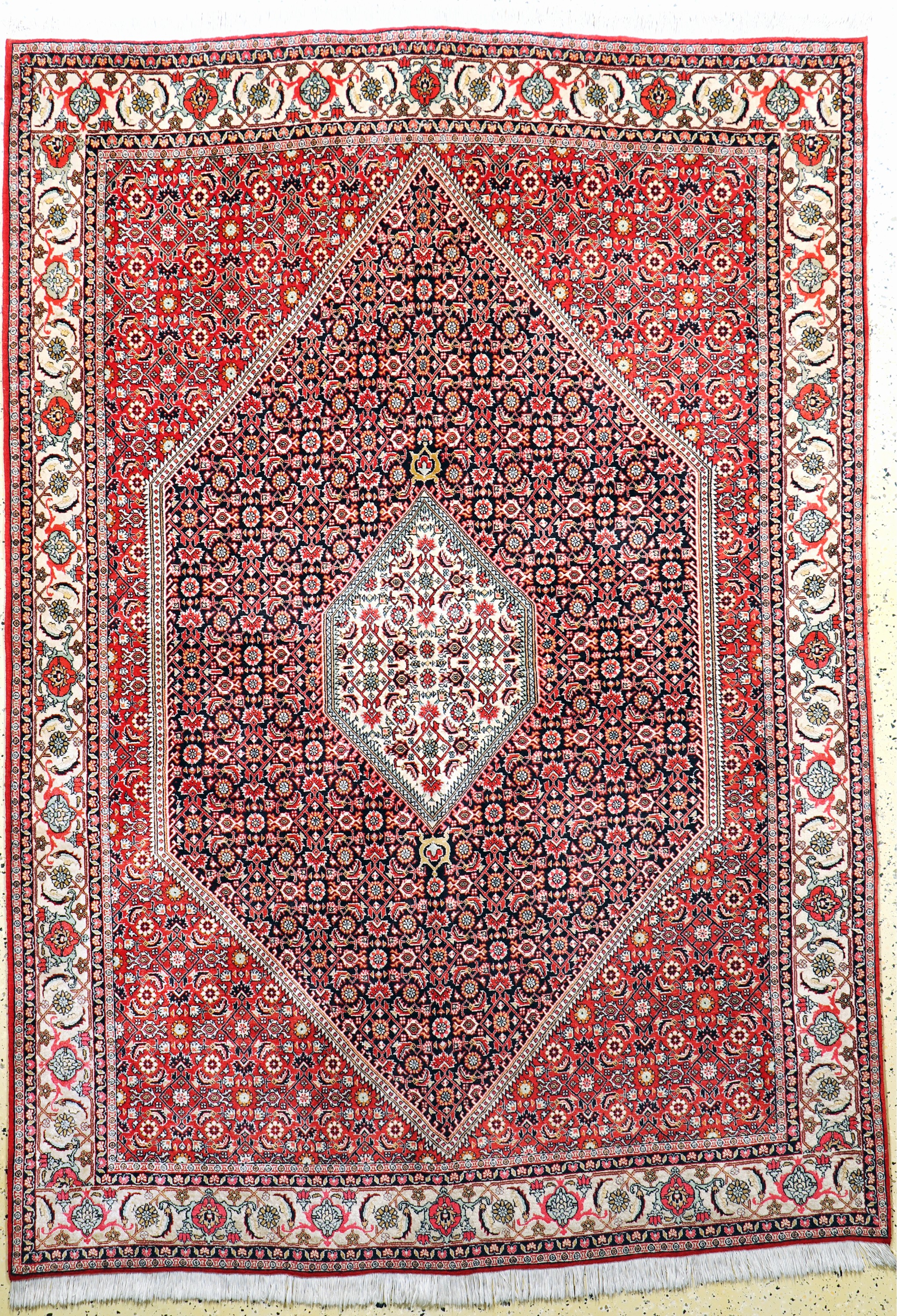 Bidjar fein, Persien, Ende 20.Jhd, Korkwolle auf Baumwolle, ca. 245 x 170 cm, EHZ: 1-2
