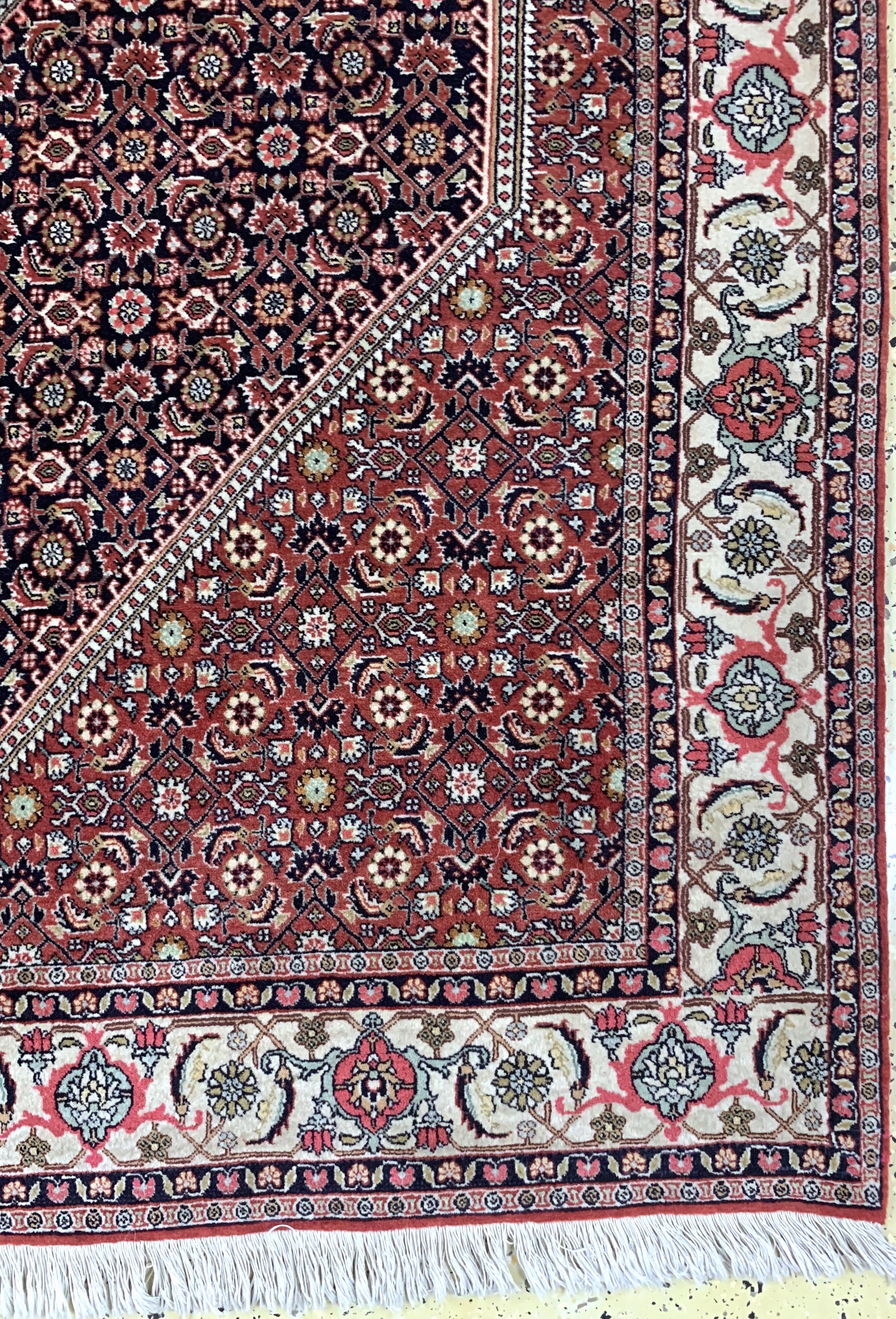 Detail a: Bidjar fein, Persien, Ende 20.Jhd, Korkwolle auf Baumwolle, ca. 245 x 170 cm, EHZ: 1-2