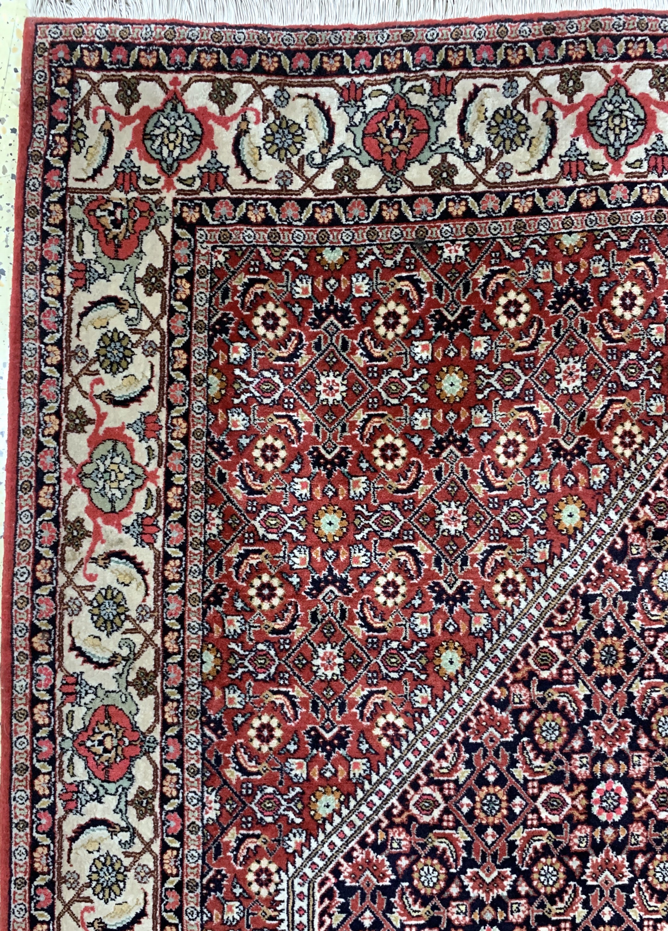 Detail d: Bidjar fein, Persien, Ende 20.Jhd, Korkwolle auf Baumwolle, ca. 245 x 170 cm, EHZ: 1-2