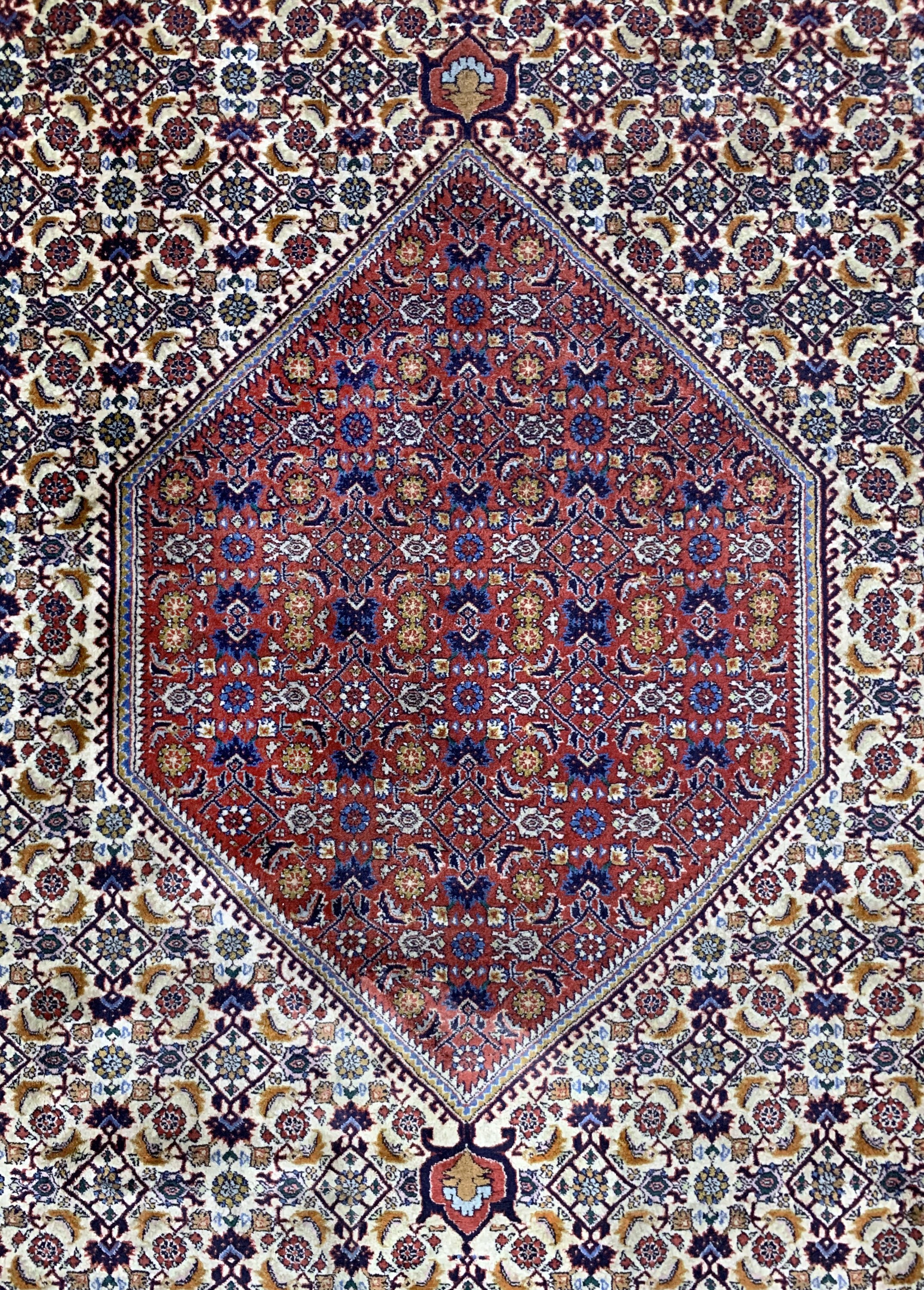 Detail c: Bidjar fein, Persien, Ende 20.Jhd, Korkwolle auf Baumwolle, ca. 355 x 248 cm, EHZ: 1-2