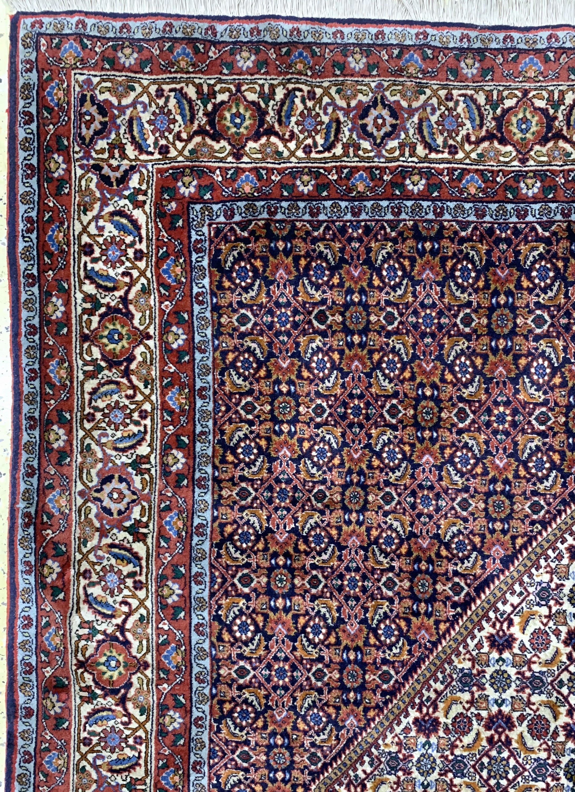 Detail d: Bidjar fein, Persien, Ende 20.Jhd, Korkwolle auf Baumwolle, ca. 355 x 248 cm, EHZ: 1-2