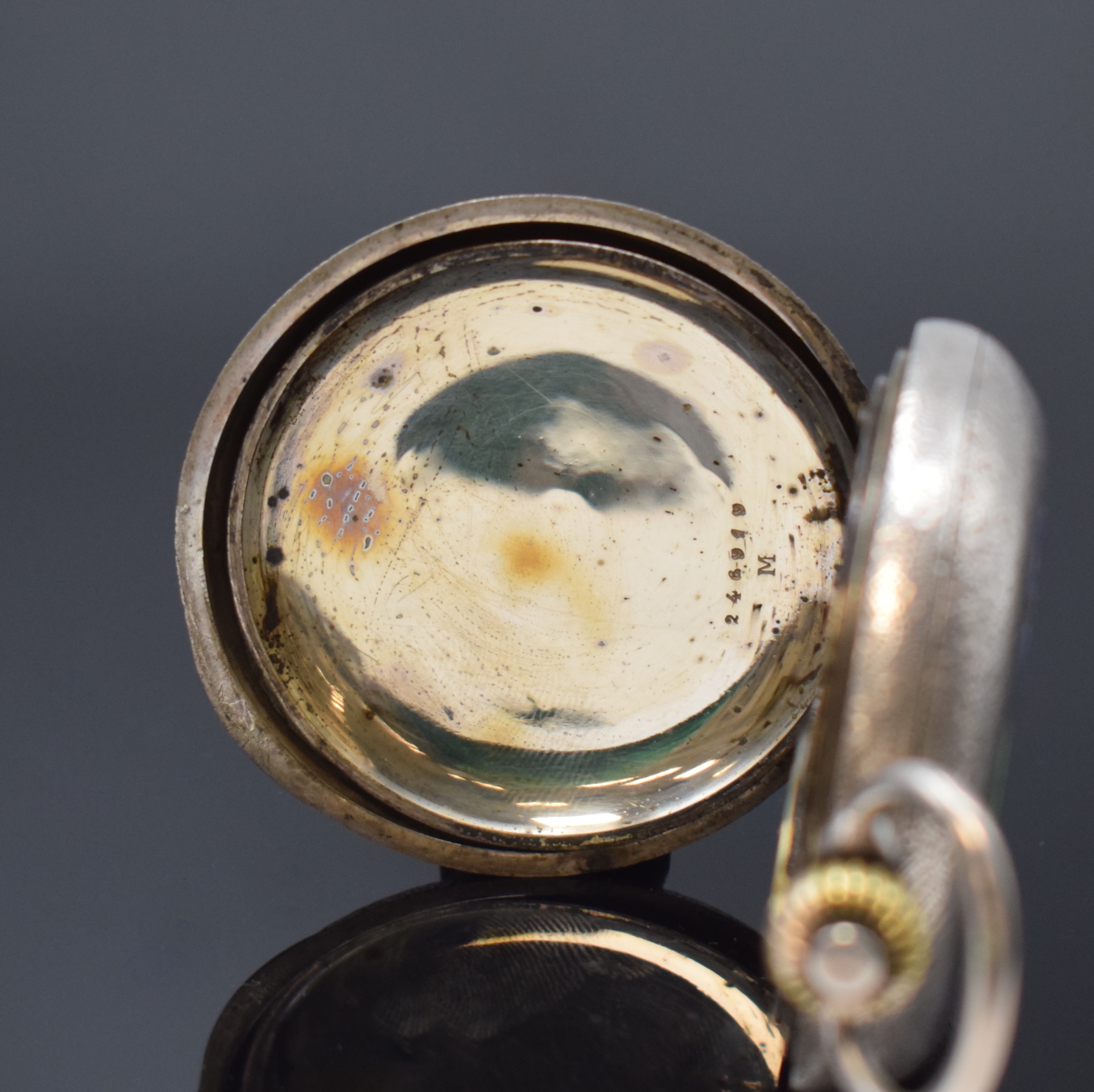 Detail f: PERFECTION W & D/WEBER & DUBOIS große Email- Silber-Savonette, Schweiz um 1900, fein grav. Geh., Beide Deckel floral emailliert teils. besch., ...