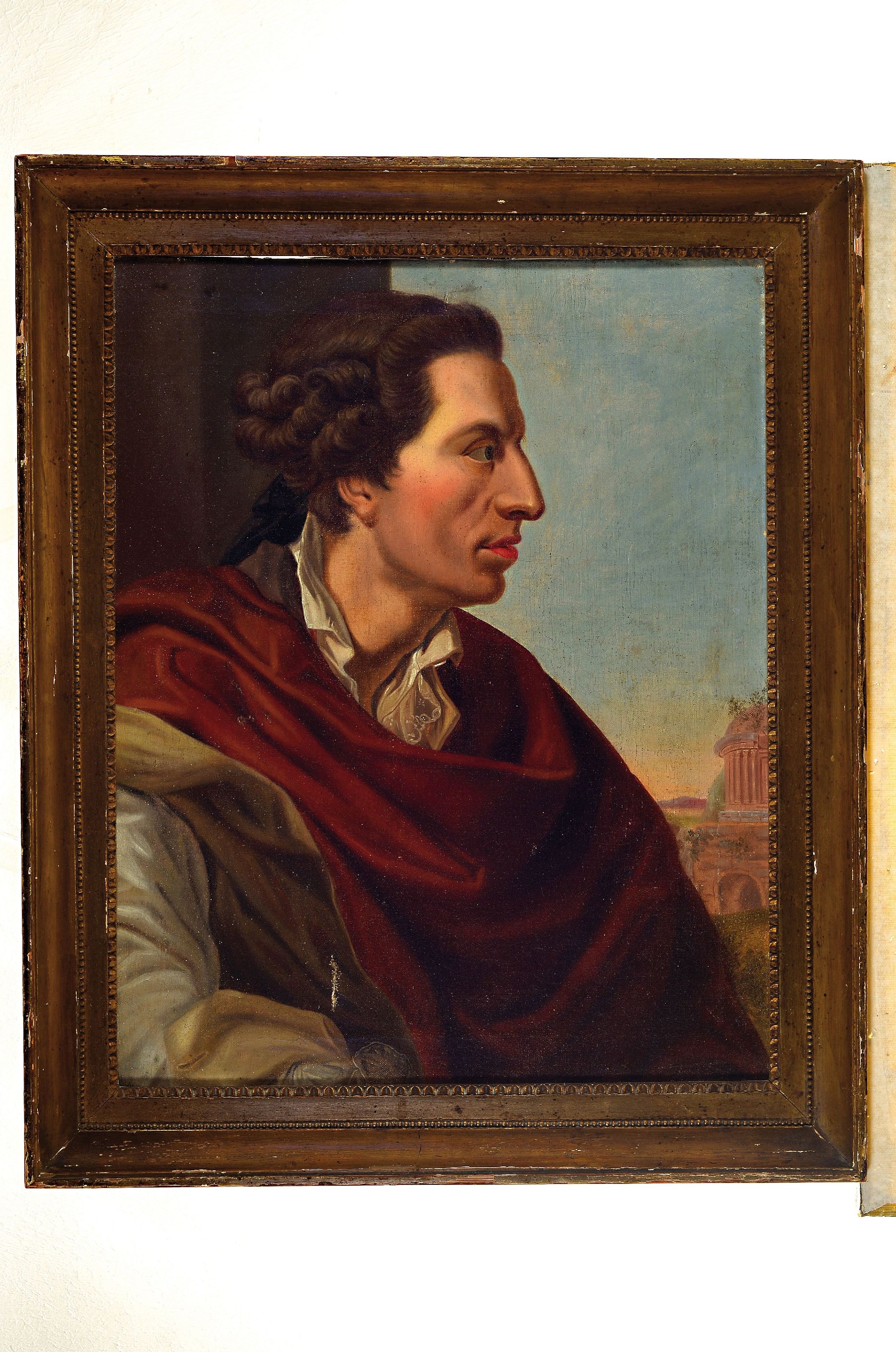 Detail k: Unbekannter Porträtist der Nachfolge Peder Als (1725-1775), Bildnis des Bildhauers Johannes Wiedewelt (1731-1802), nach dem Original von Peder Als ...