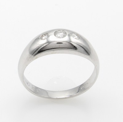 Image Ring mit Brillanten, WG 585/000, 3 Brill. zus. ca. 0.20 ct Weiß/p, RW ca. 57 ...