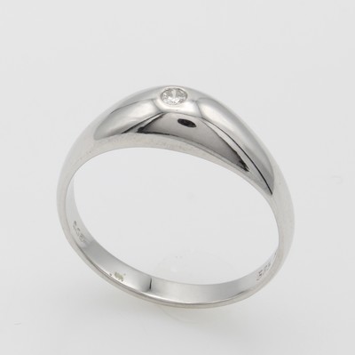Image Ring mit Brillant, WG 585/000, Brill. ca. 0.05 ct Weiß/si, RW ca. 61 ...
