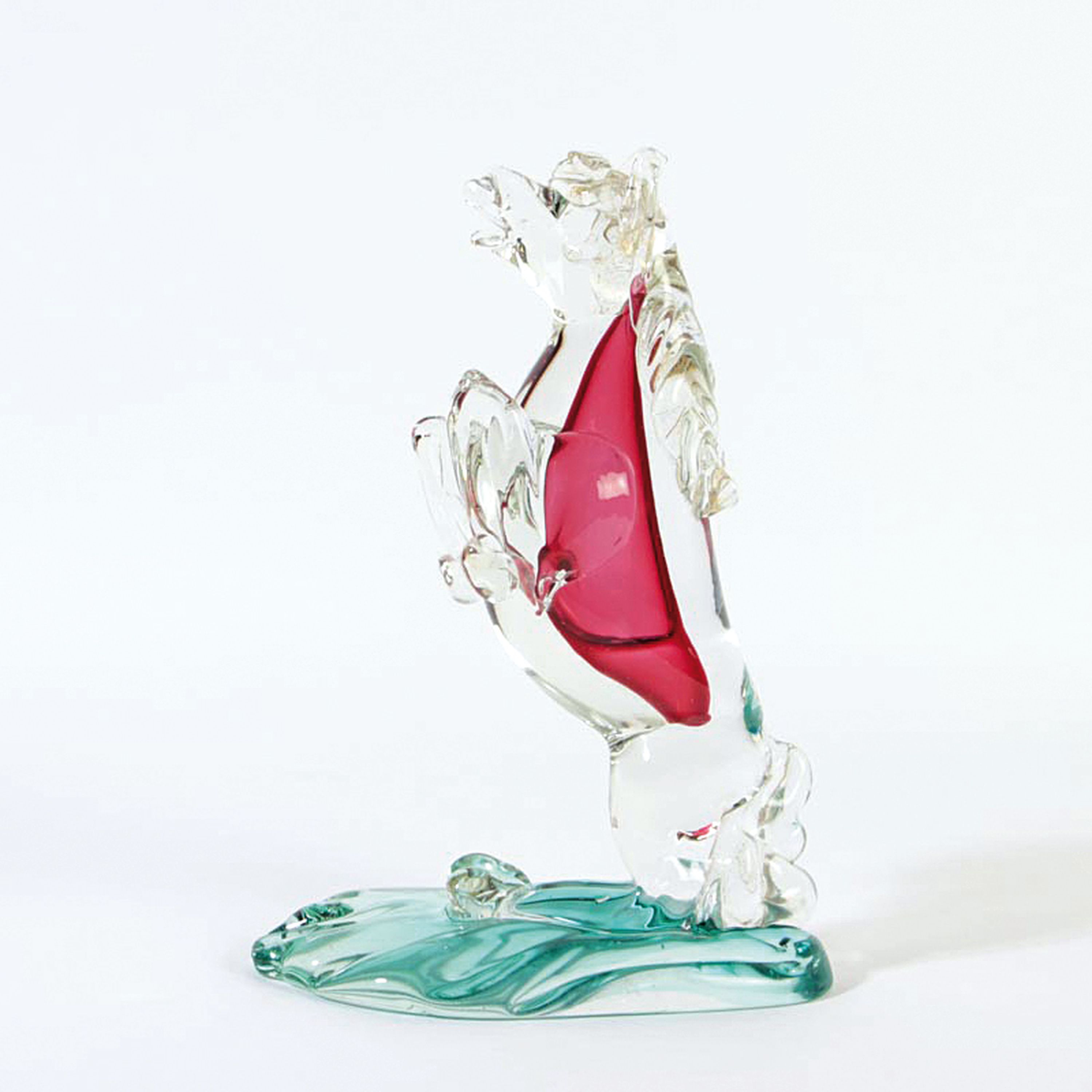Detail a: Zwei Glasskulpturen, Ermanno Nason für Cendese & Seguso Vetri D'arte, Murano, Sommerso- Glas, Mexikaner mit breiter Hutkrempe Flavio Poli für ...