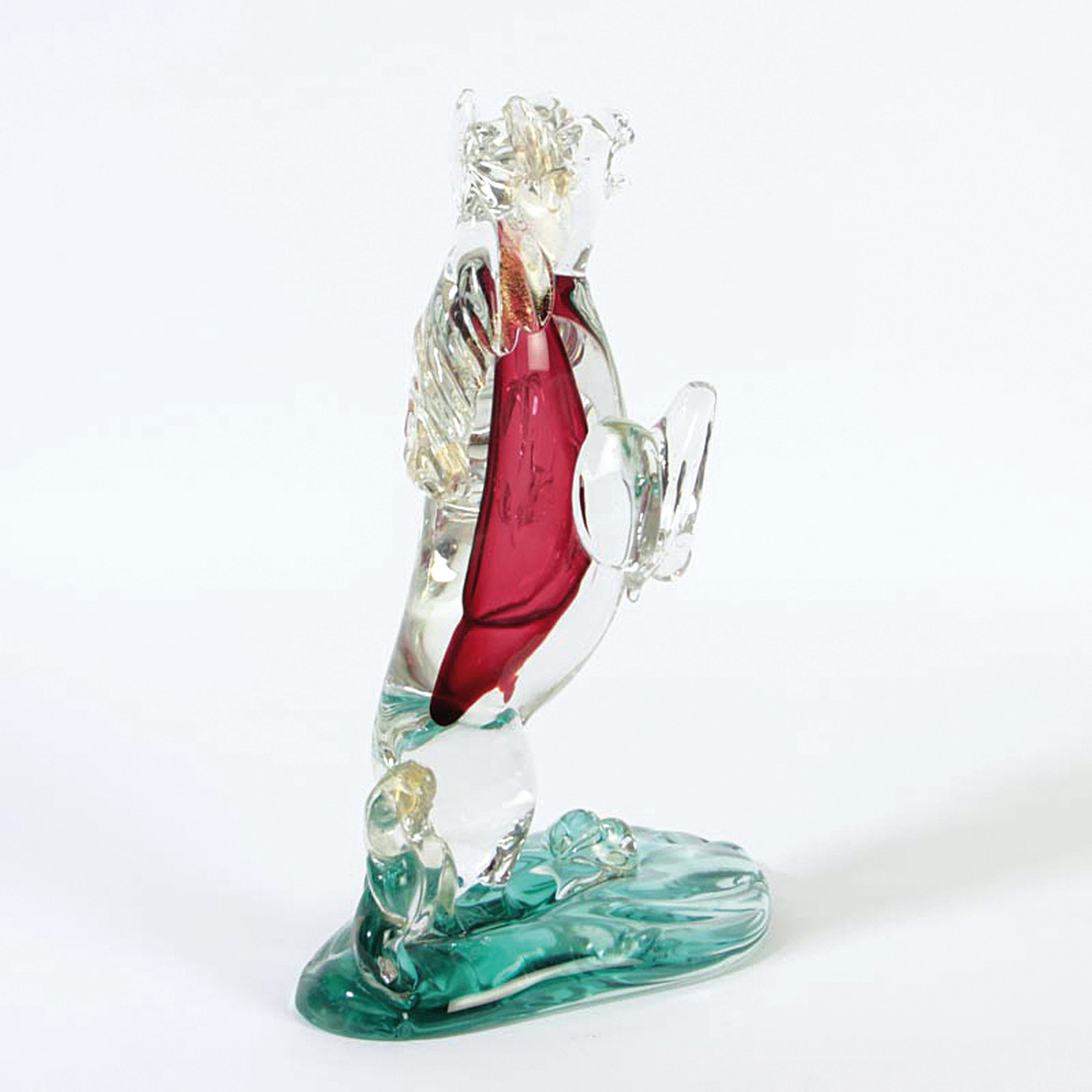Detail l: Zwei Glasskulpturen, Ermanno Nason für Cendese & Seguso Vetri D'arte, Murano, Sommerso- Glas, Mexikaner mit breiter Hutkrempe Flavio Poli für ...