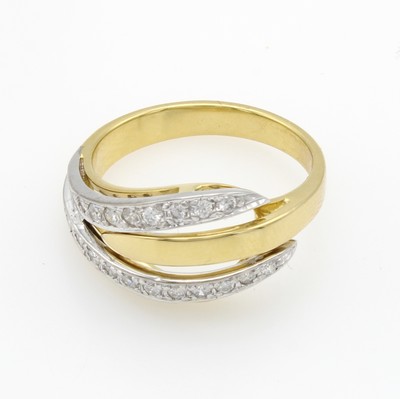 Image Ring mit Brillanten, GG/WG 750/000 oder rhod., Brill. zus. ca. 0.31 ct feines ...