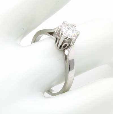 Image 26920964 - Ring mit Brillant, WG 750/000, Brill. ca. 0.48 ct feines Weiß/si in ...