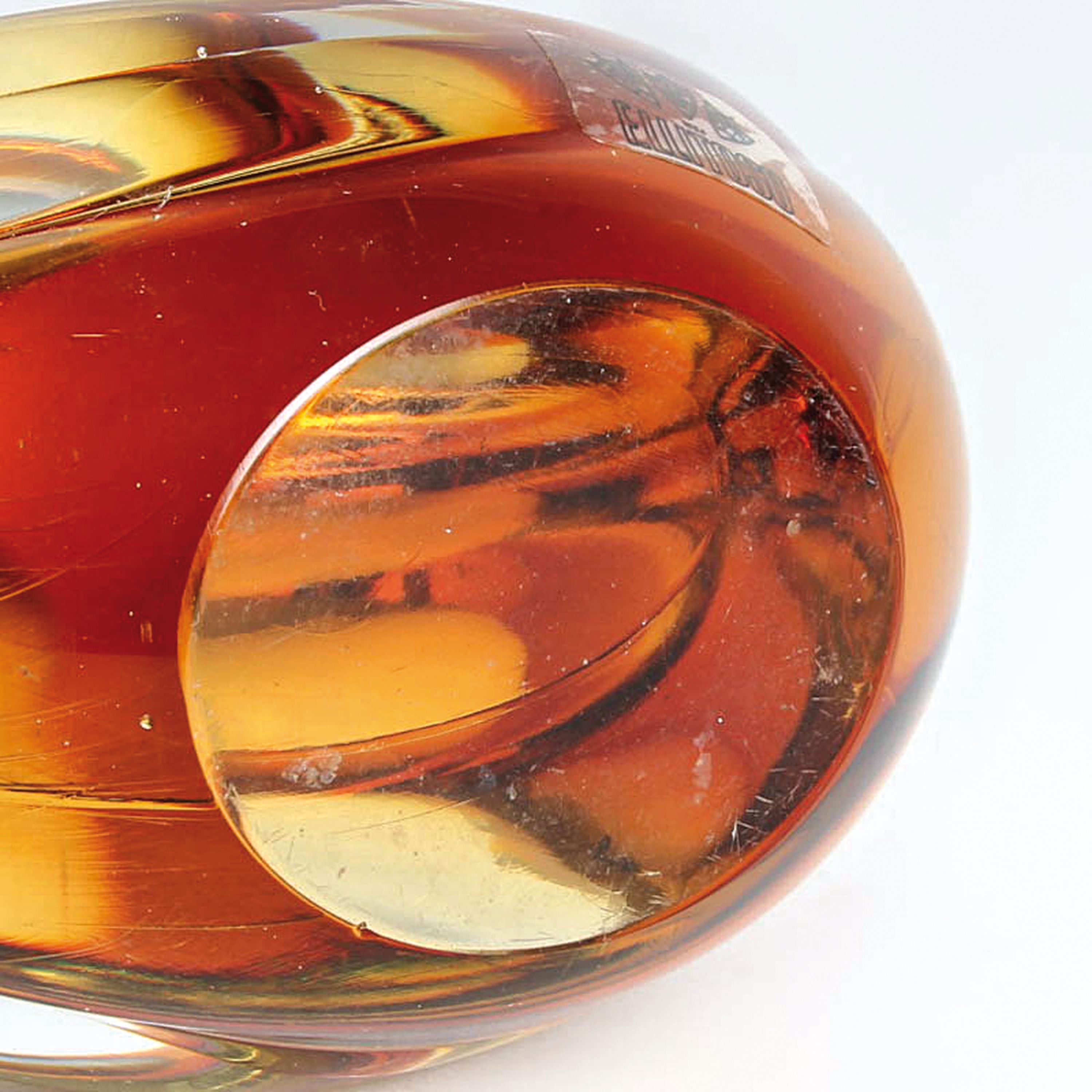 Detail g: 2 Glasskulpturen Vögel / Enten, Fratelli Toso,Murano, 1970er, farbloses Glas, 1x mit honigfarbener Einschmelzung, H. 34 cm