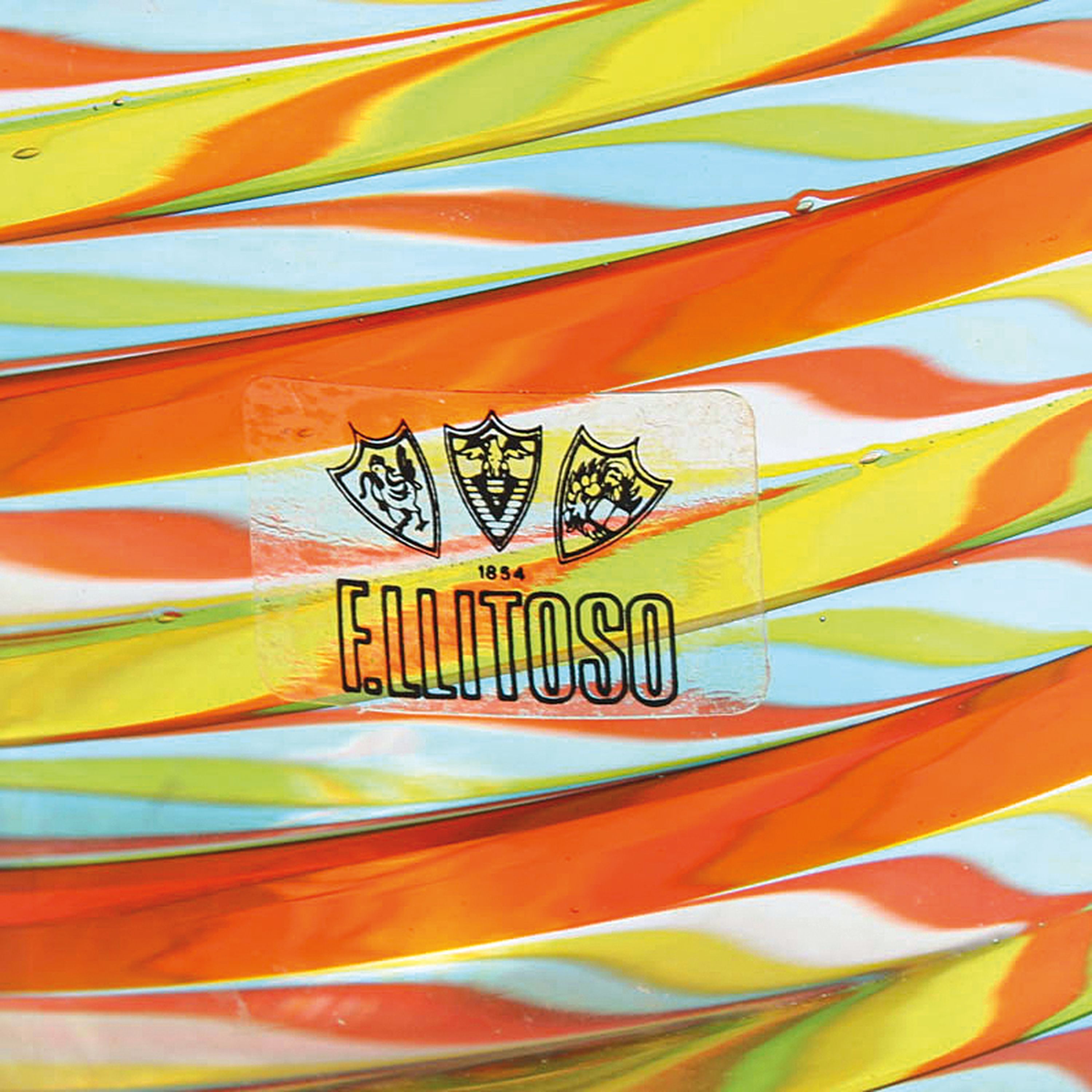 Detail c: 3 a Canne-Vasen, Fratelli Toso, Murano, 1960-70, farbloses Glas, vielfarbige Fadeneinschmelzungen in a Canne-Technik, Herstelleretiketten, H. 14-20 cm