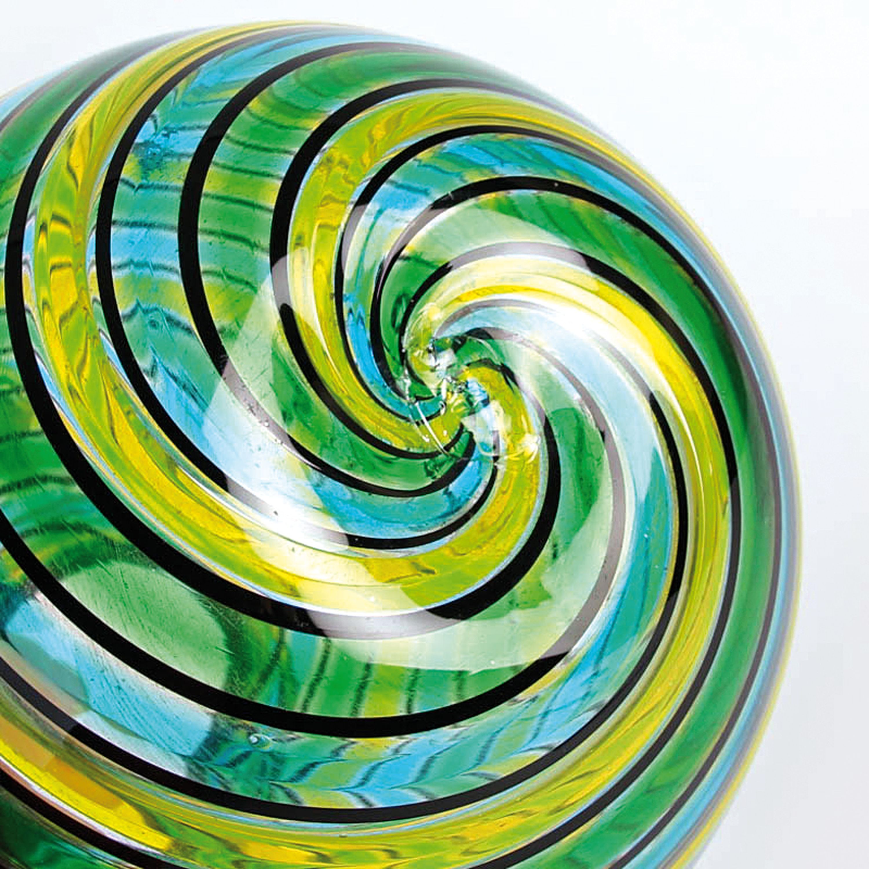 Detail f: 3 a Canne-Vasen, Fratelli Toso, Murano, 1960-70, farbloses Glas, vielfarbige Fadeneinschmelzungen in a Canne-Technik, Herstelleretiketten, H. 14-20 cm