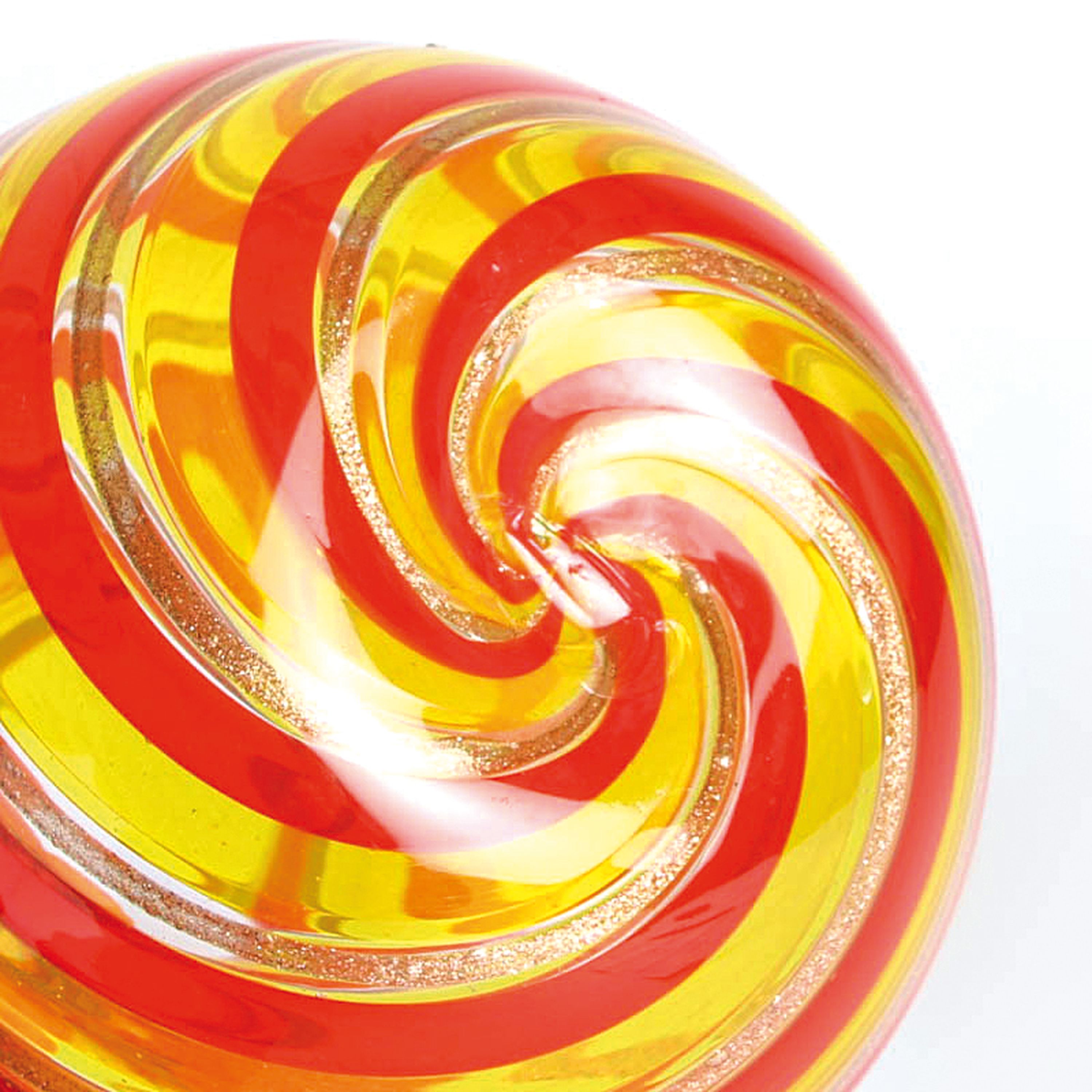 Detail i: 4 a Canne-Vasen, Fratelli Toso, Murano, 1960-70, farbloses Glas, verschiedenfarbige Fadeneinschmelzungen spiralförmig verlaufen in a canne-Technik, ...