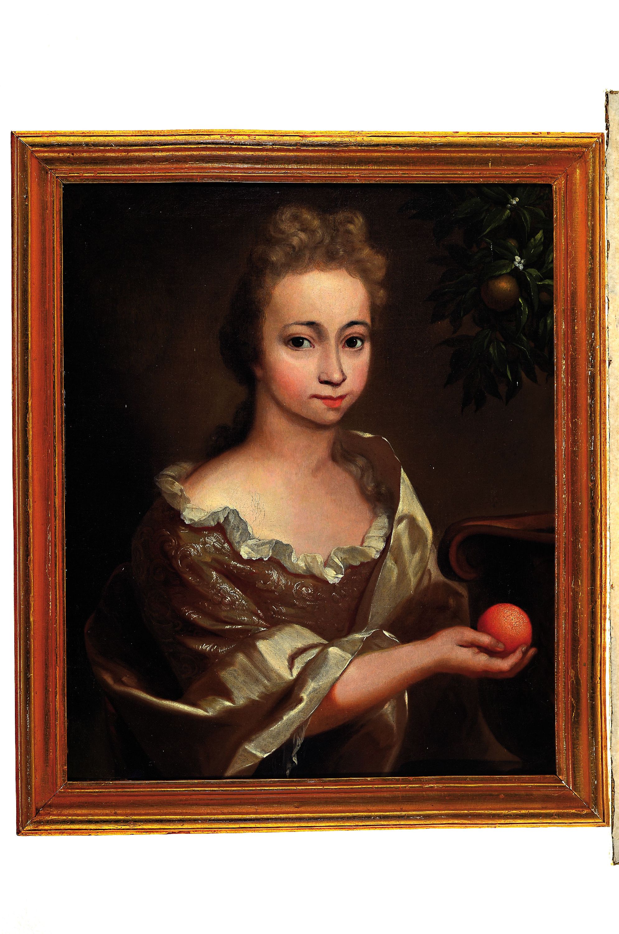 Detail k: Niederländische Schule, Umkreis Arnold Boonen oder Louis Volders, Porträt der Louise Leopoldina von Nassau-Dietz (1696-1738), Porträt einer jungen ...
