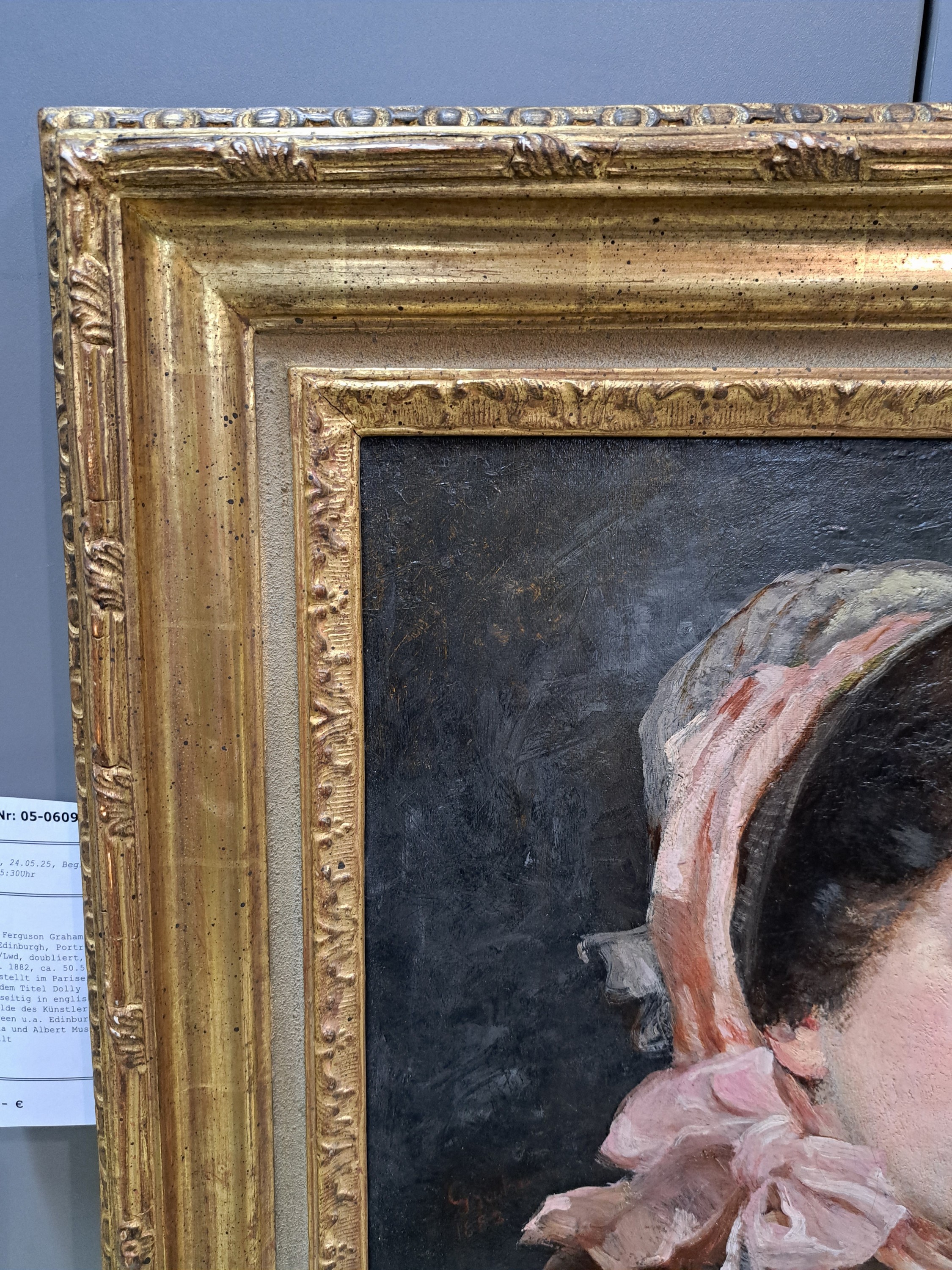 Detail m: Thomas Alexander Ferguson Graham, 1840 Kirkwall - 1906 Edinburgh, Porträt der Dolly Vardin, Öl/Lwd, doubliert, signiert und dat. 1882, ca. 50.5 x ...