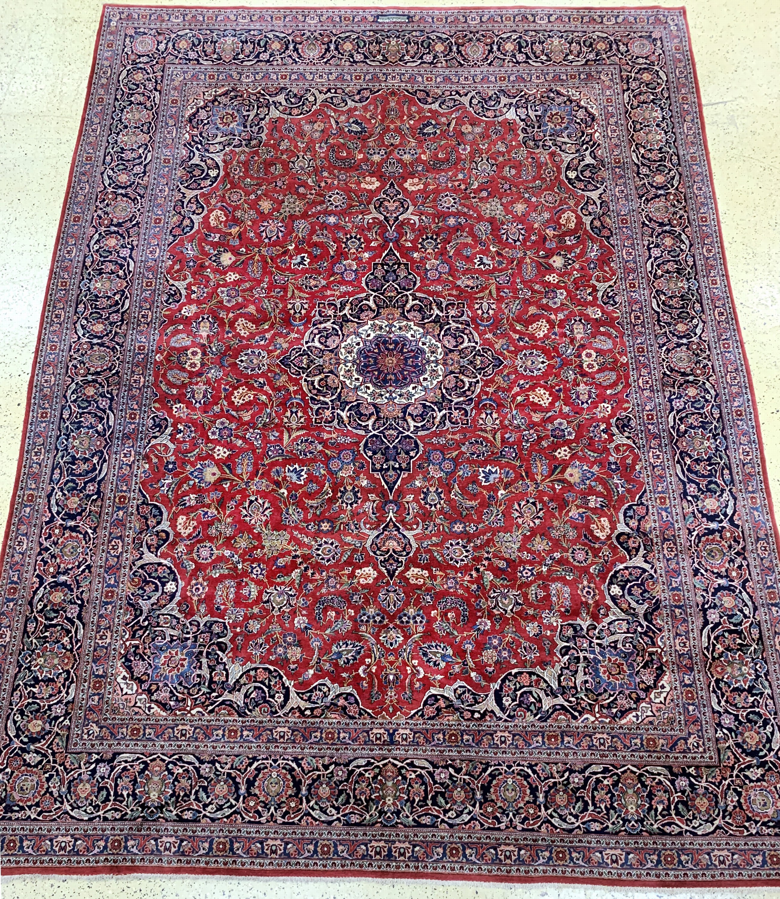Keschan Kork , Persien, , Korkwolle auf Baumwolle, ca. 430 x 320 cm, EHZ: 2