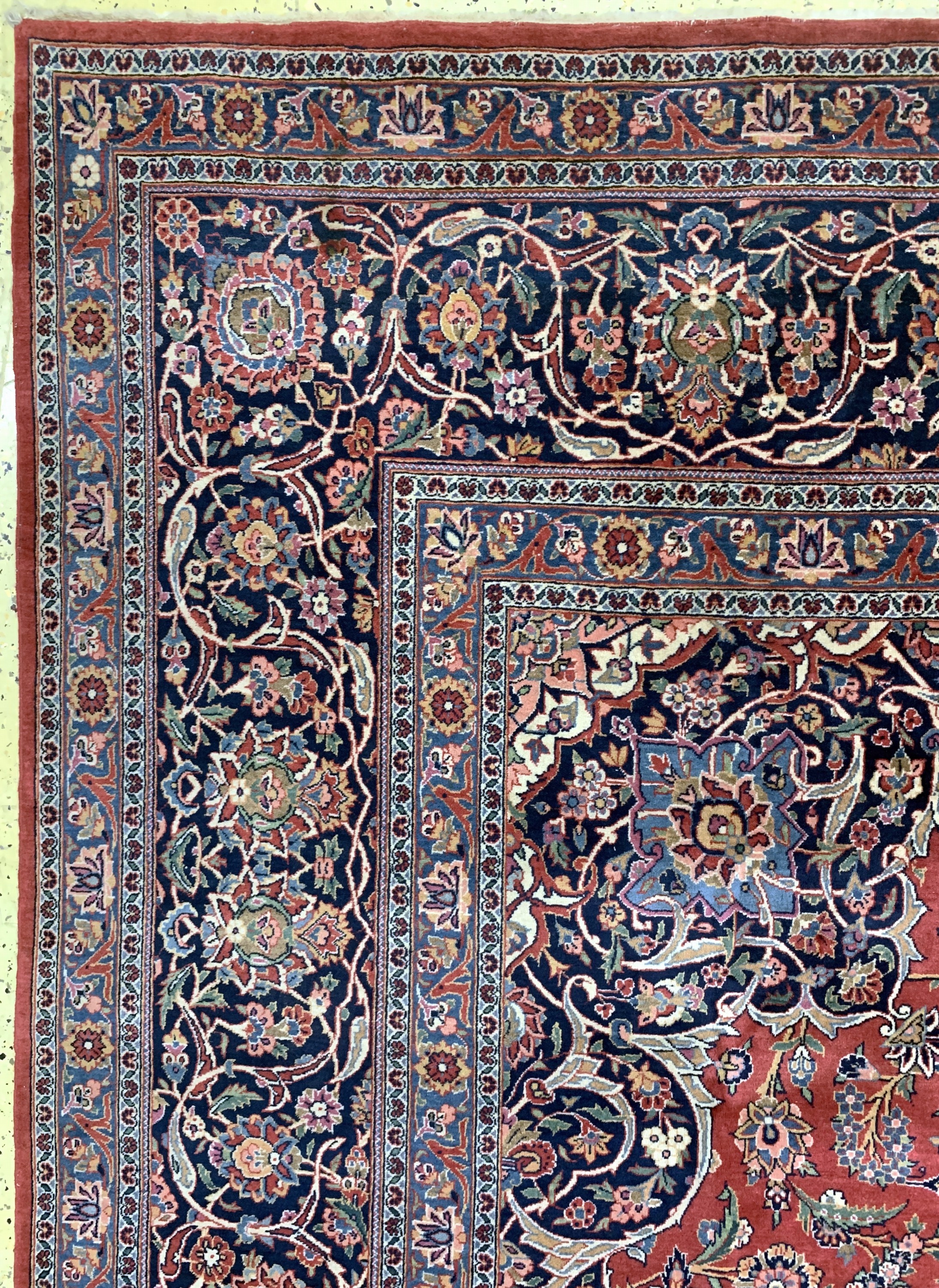 Detail d: Keschan Kork , Persien, , Korkwolle auf Baumwolle, ca. 430 x 320 cm, EHZ: 2